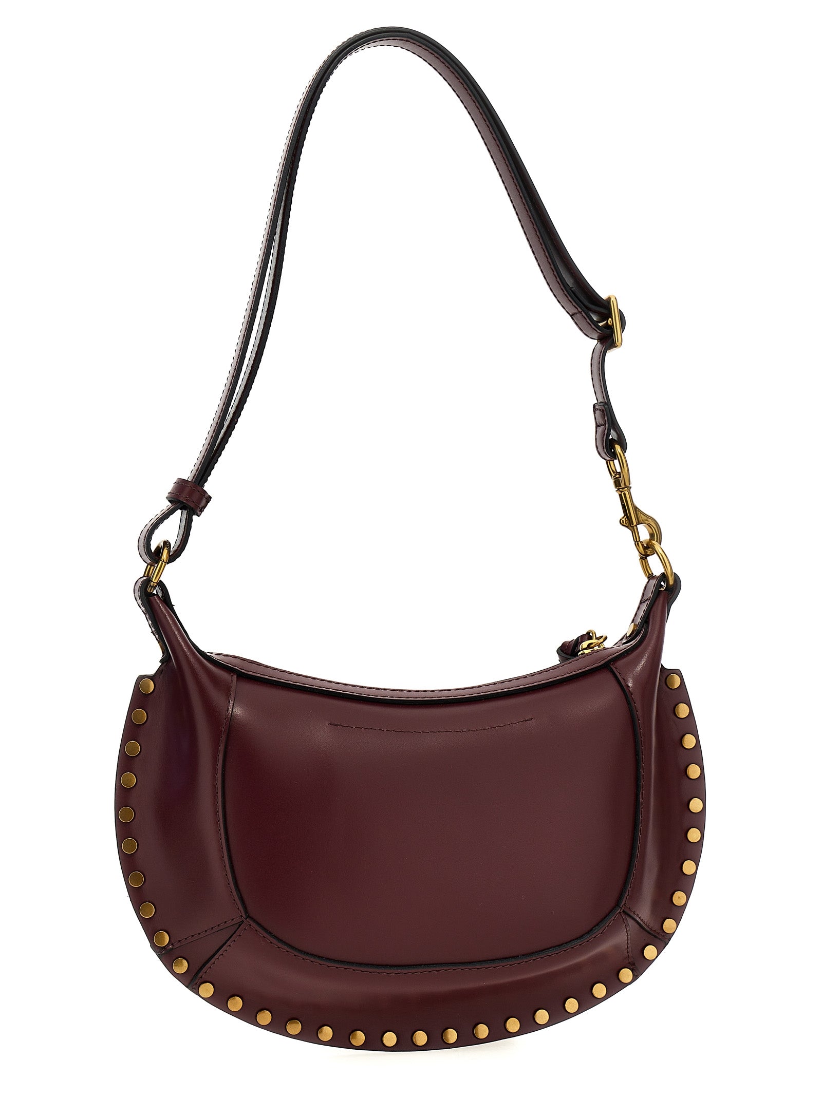 Isabel Marant Schultertasche aus bordeauxrotem Rindsleder