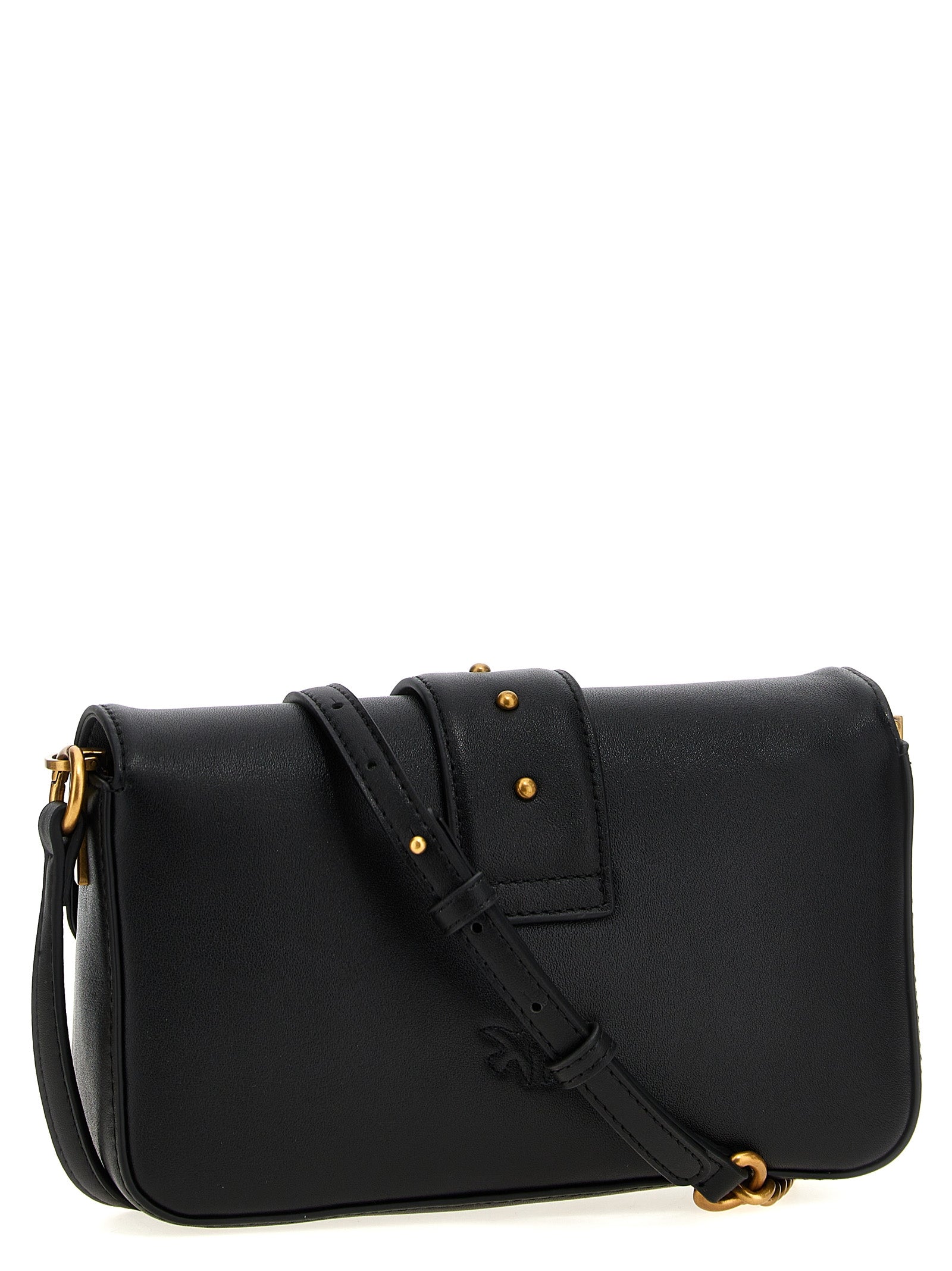 PINKO Schwarze Kalbsleder-Schultertasche
