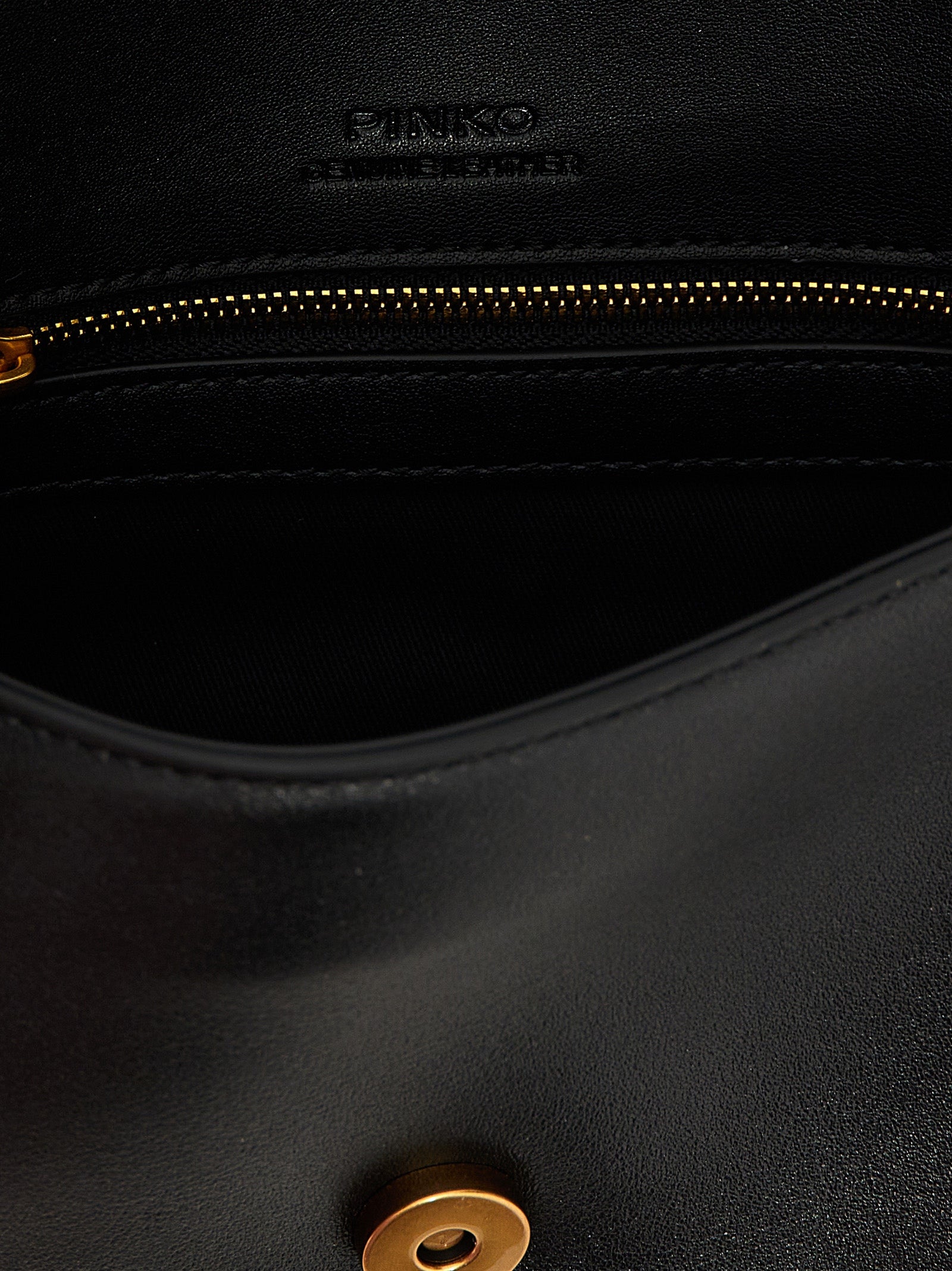 PINKO Schwarze Kalbsleder-Schultertasche