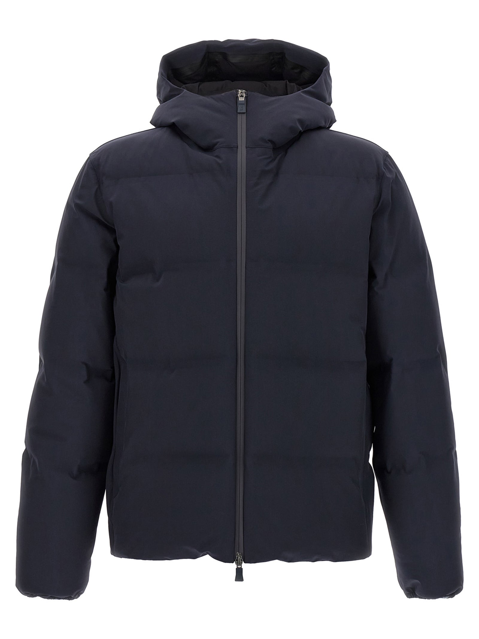 Herno Blaue Polyamid-Jacke in voller Länge