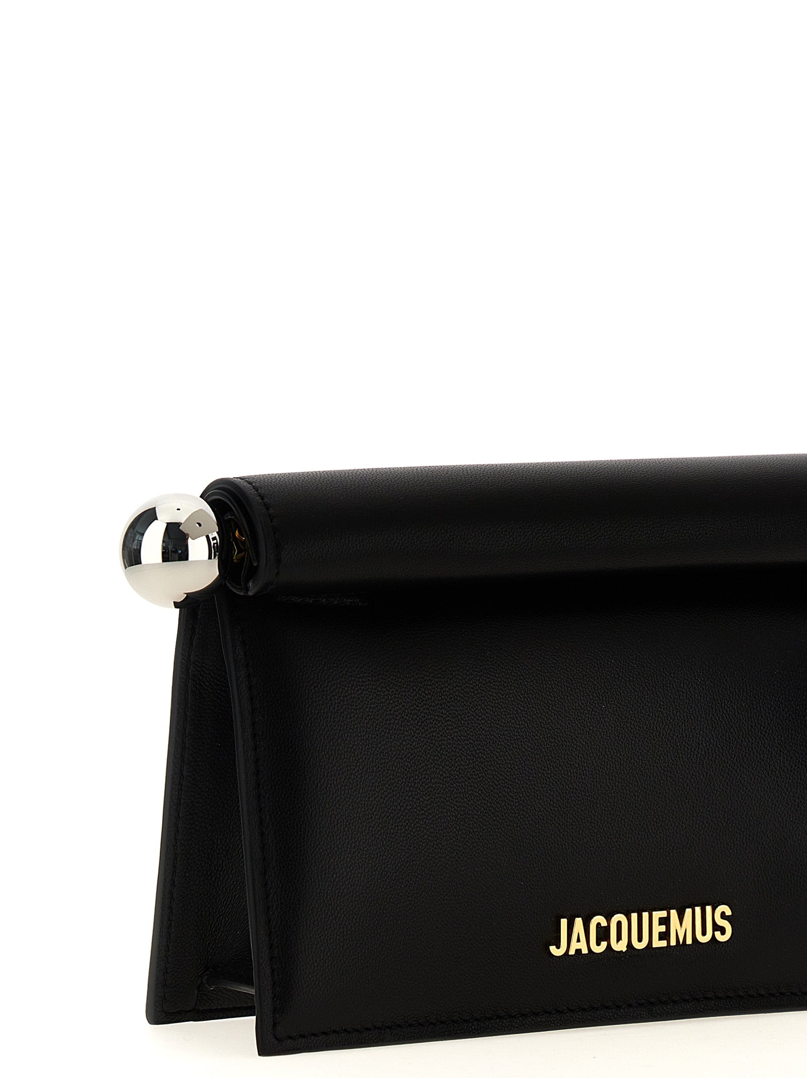 Jacquemus Schwarze Lammleder-Clutch