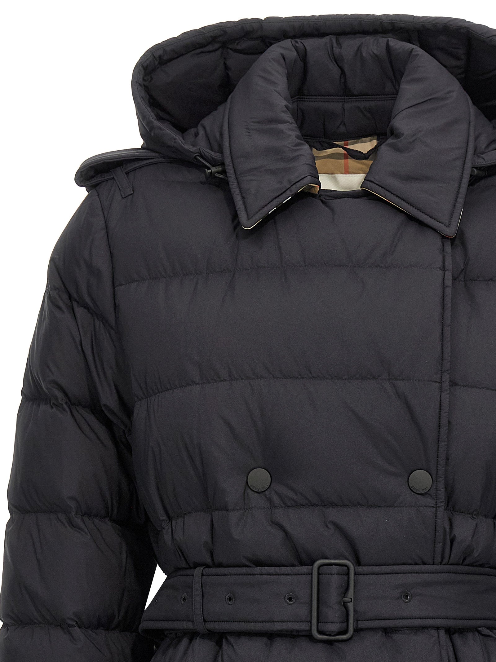 Burberry Schwarzer Polyamid-Mantel