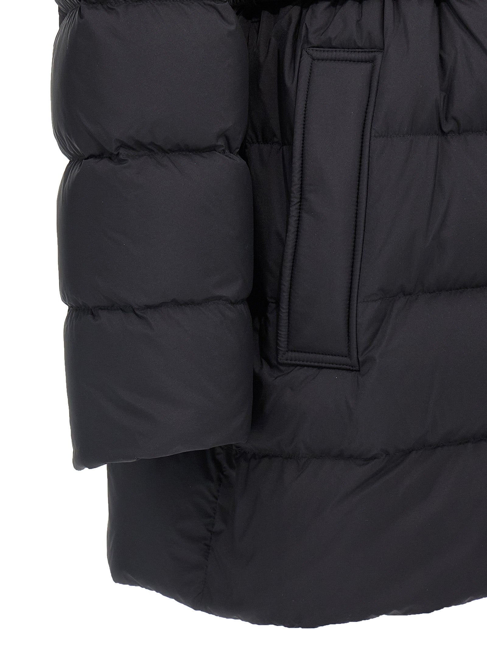 Burberry Schwarzer Polyamid-Mantel