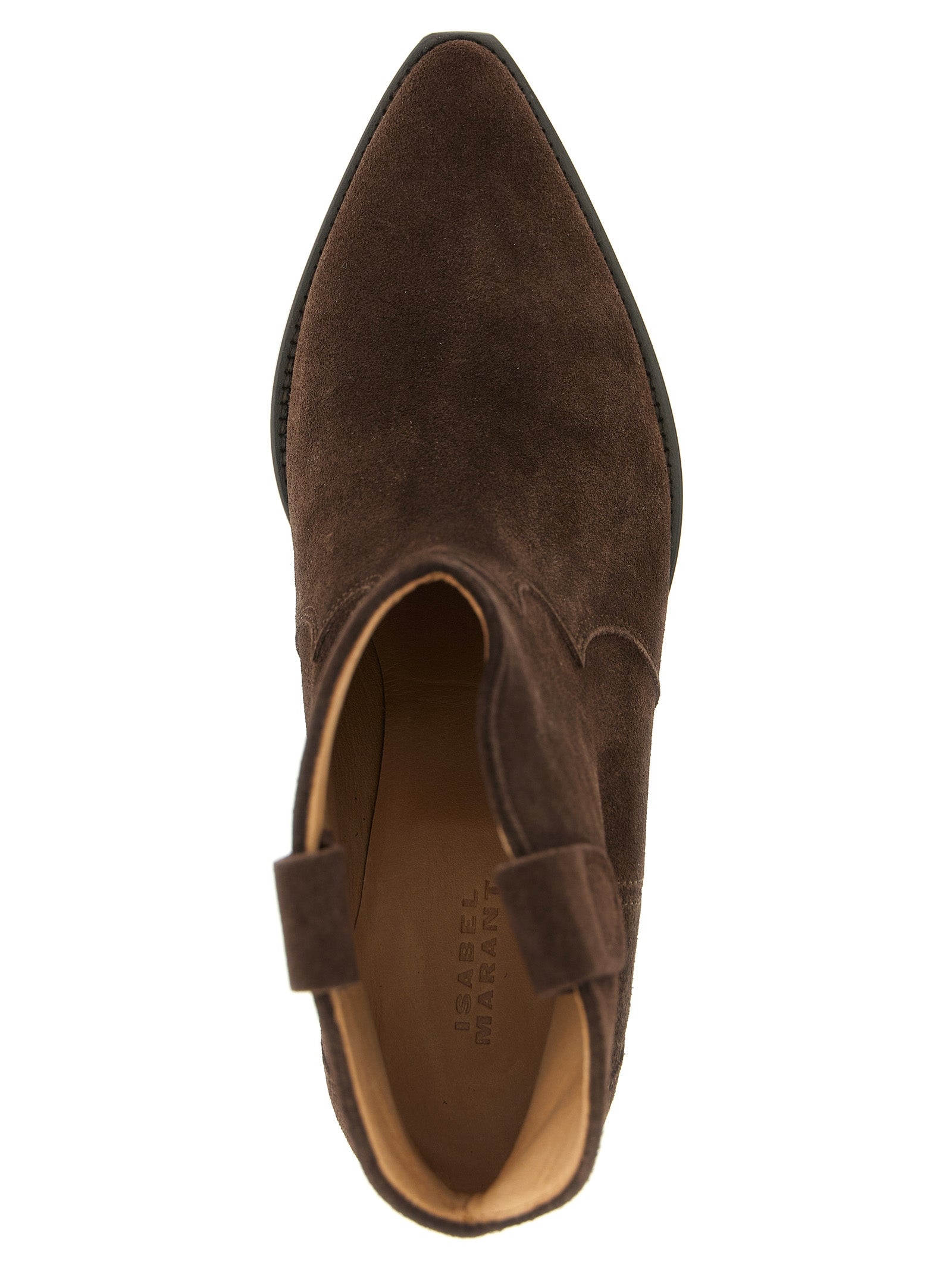 Isabel Marant Chelsea Boots aus braunem Kalbsleder