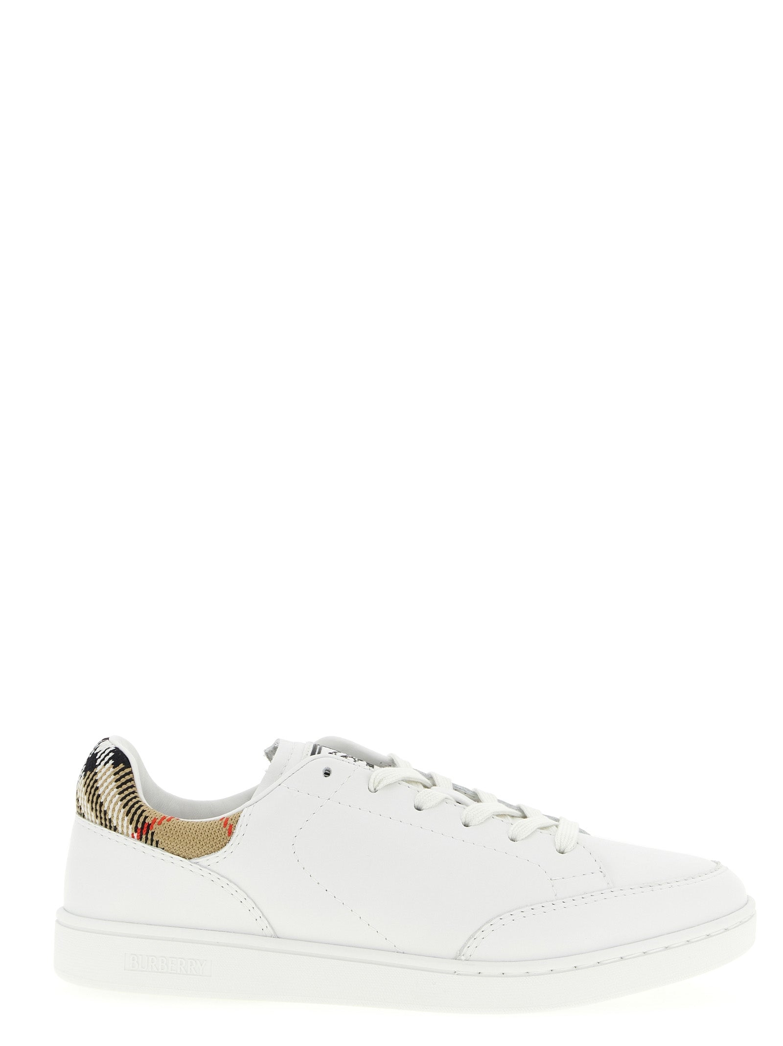 Burberry Mehrfarbige Low-Top-Sneaker aus Rindsleder