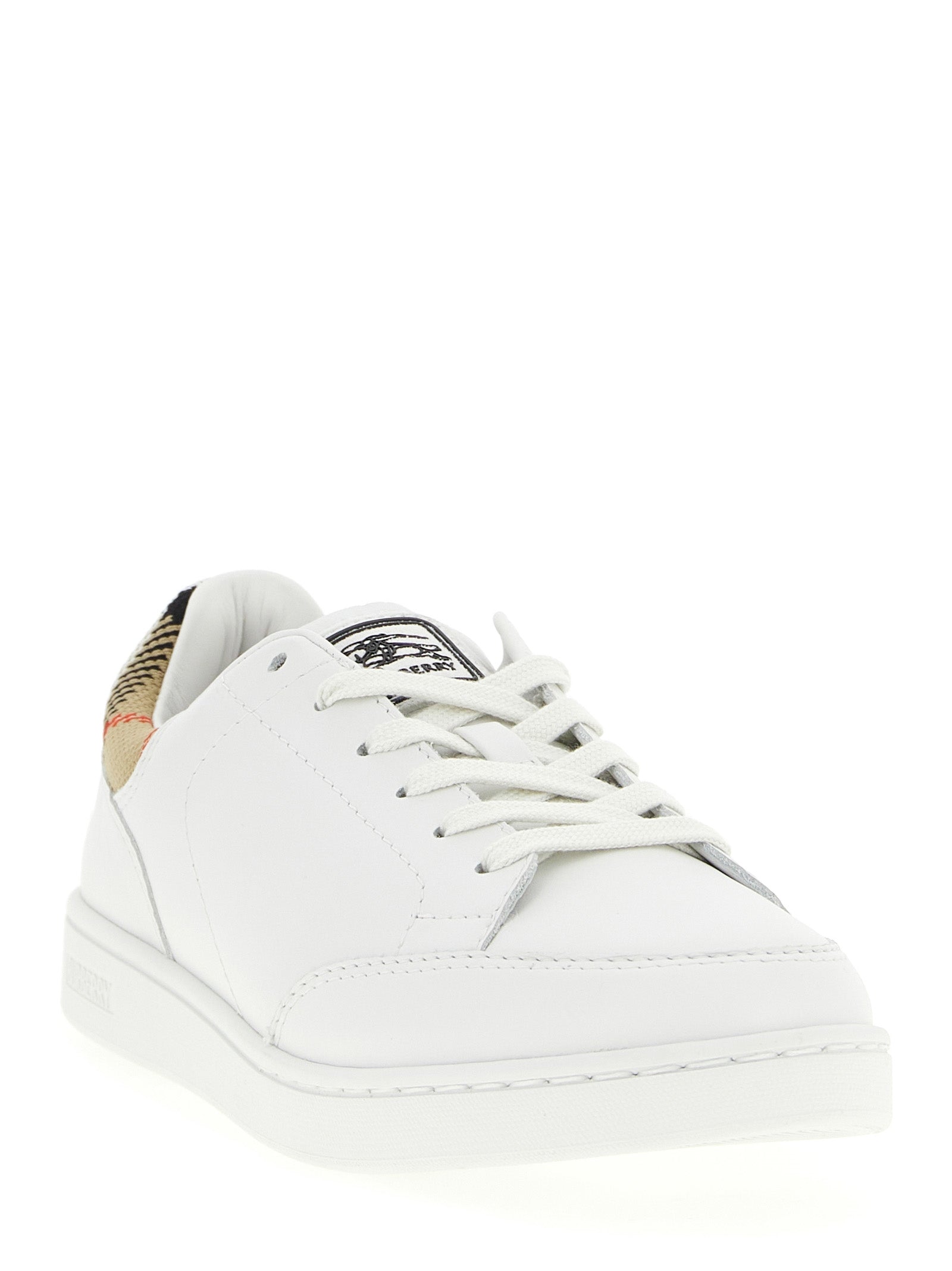 Burberry Mehrfarbige Low-Top-Sneaker aus Rindsleder