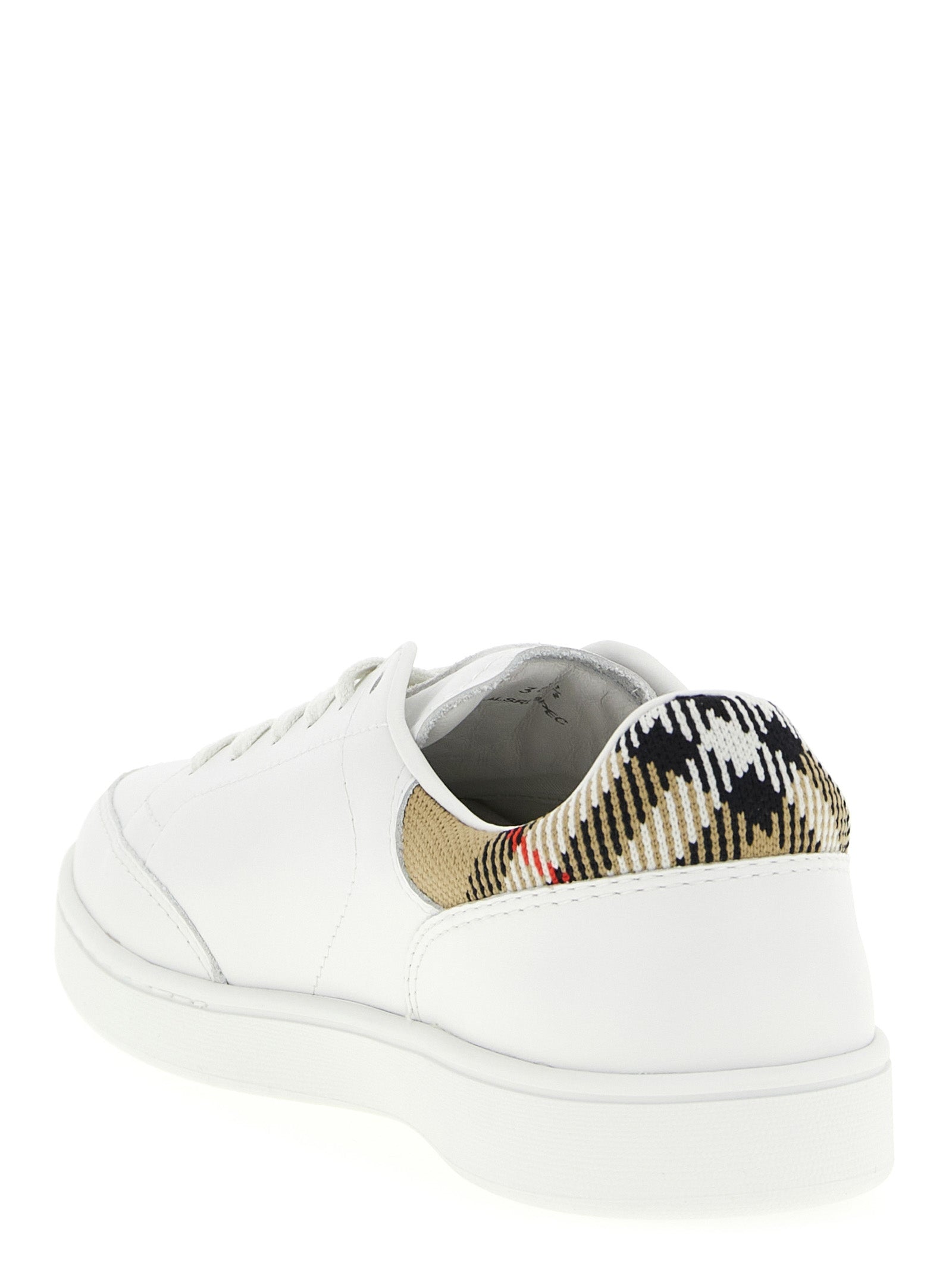 Burberry Mehrfarbige Low-Top-Sneaker aus Rindsleder