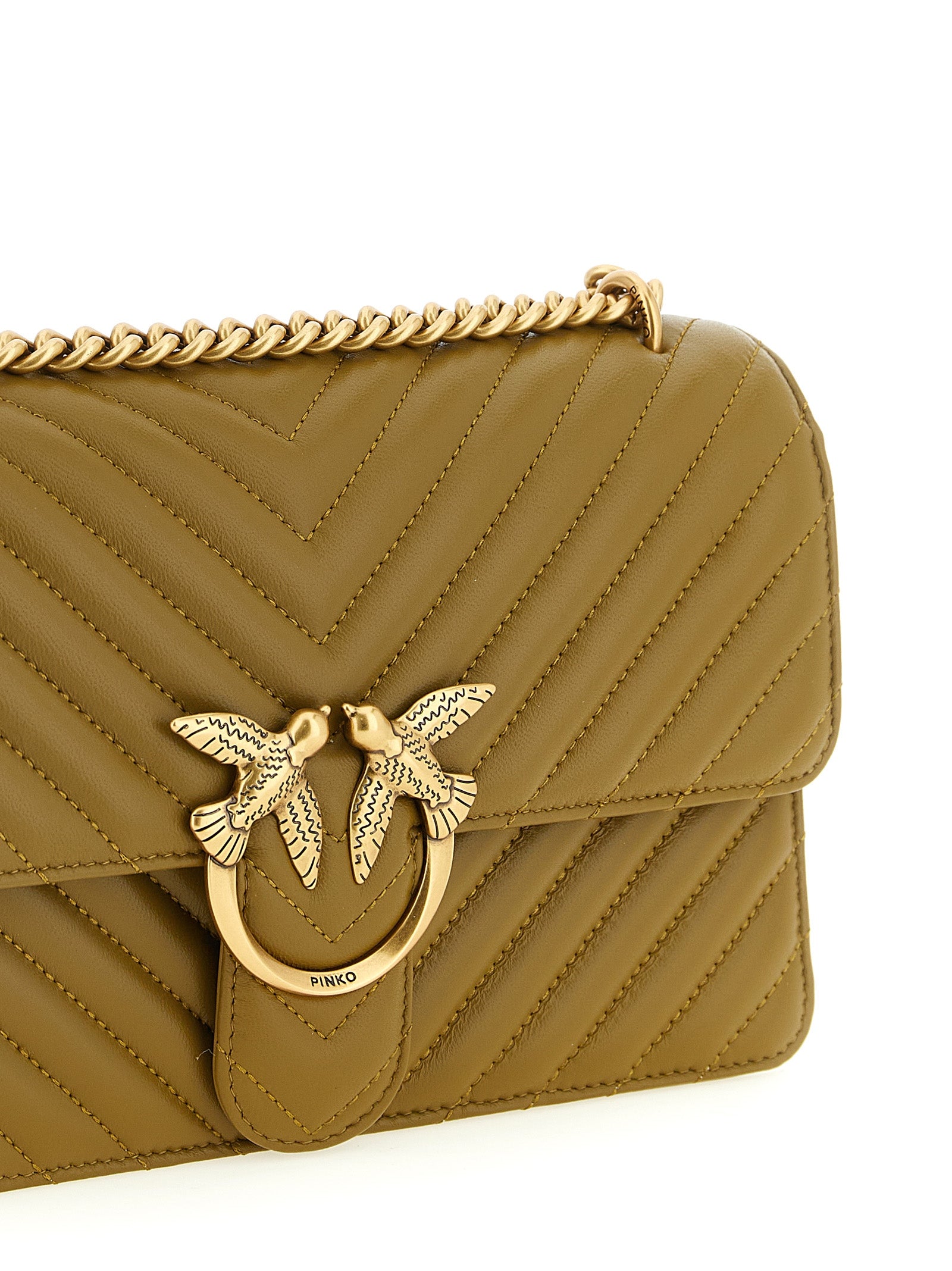 PINKO Bicolor Lammleder Crossbody Bag