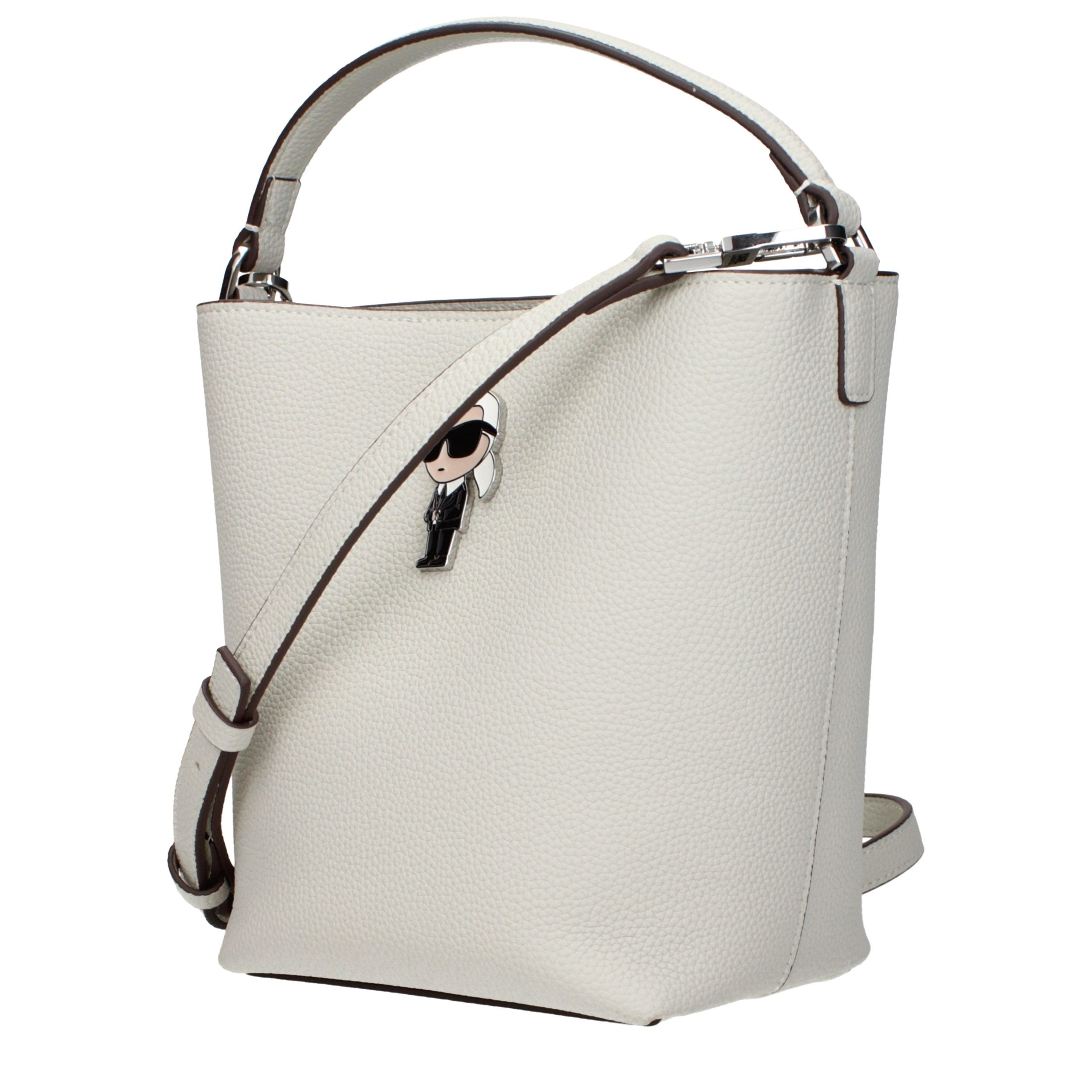 Karl Lagerfeld Graue Lederhandtasche