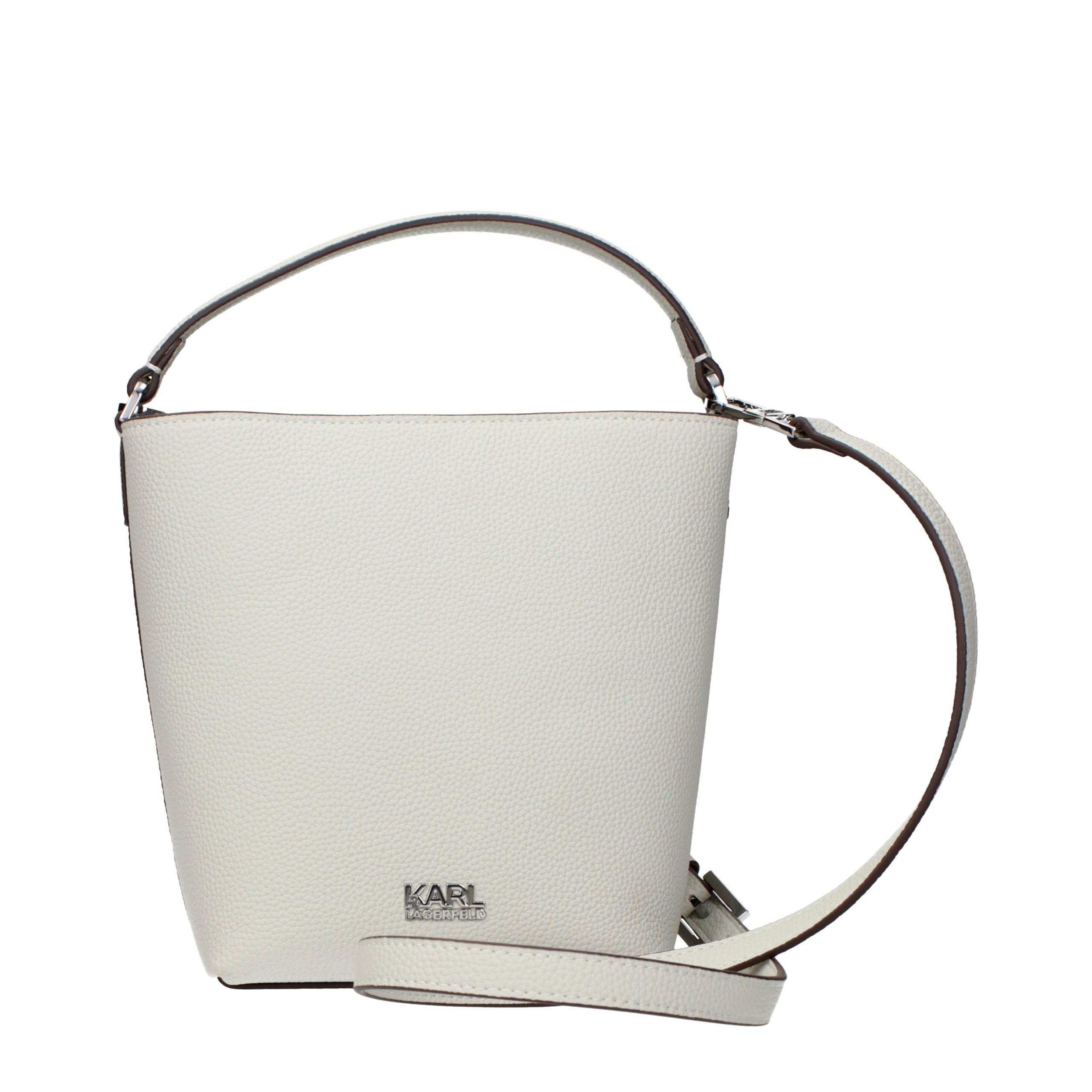 Karl Lagerfeld Graue Lederhandtasche