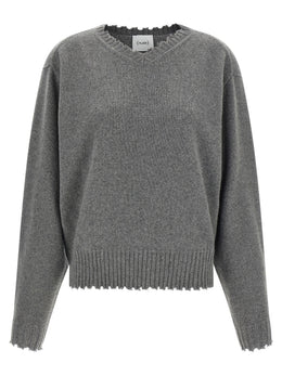NUDE Grauer Kaschmir-Strickjacke