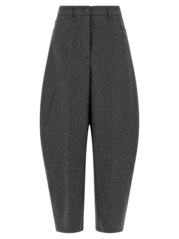 NUDE Graue Woll-Freizeithose