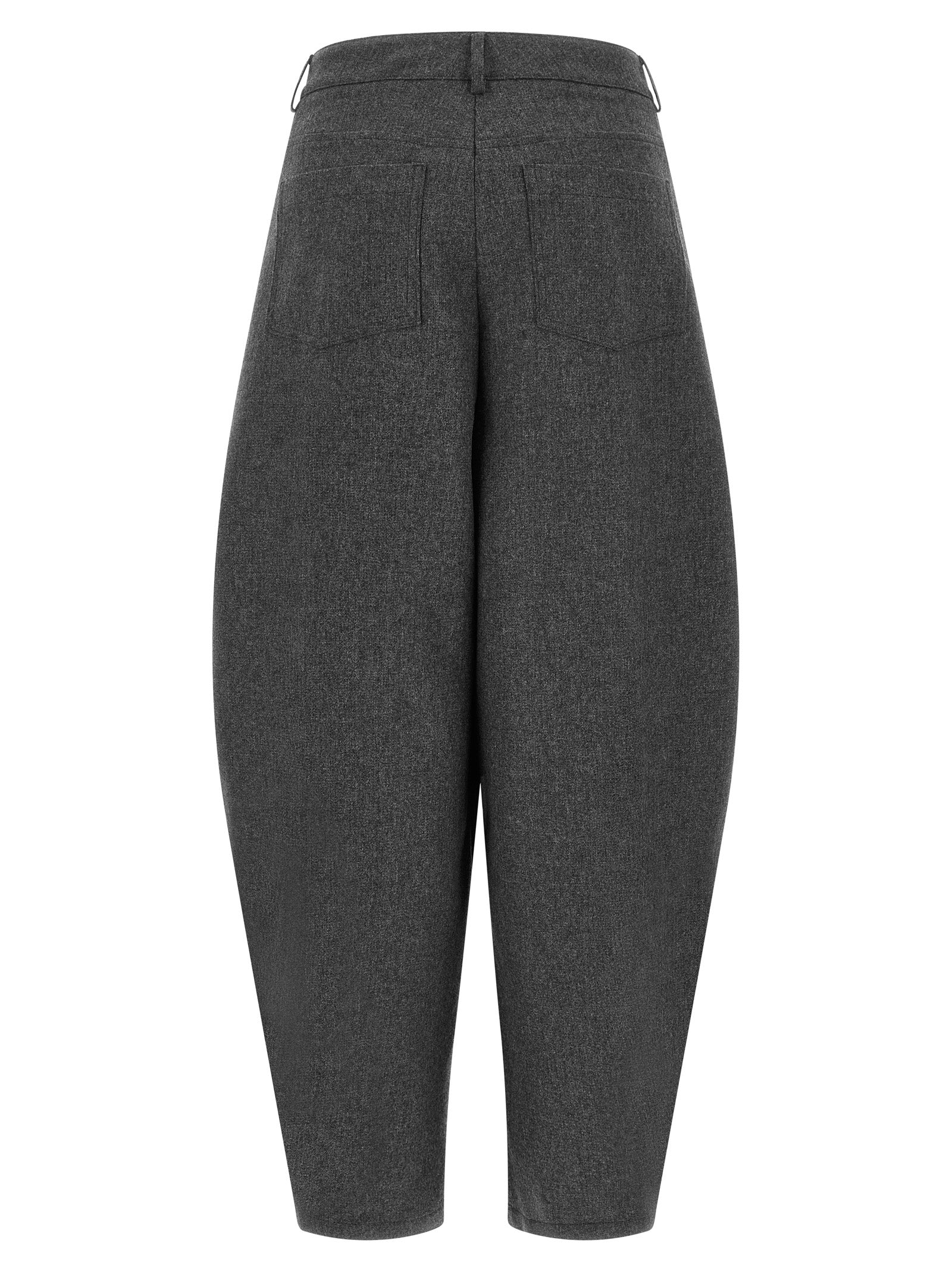 NUDE Graue Woll-Freizeithose