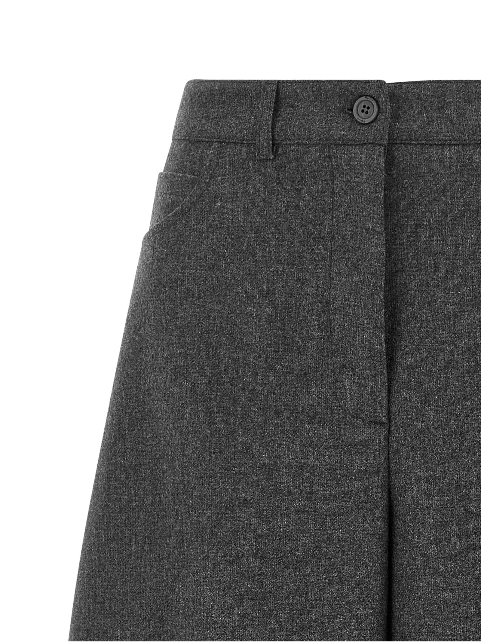 NUDE Graue Woll-Freizeithose