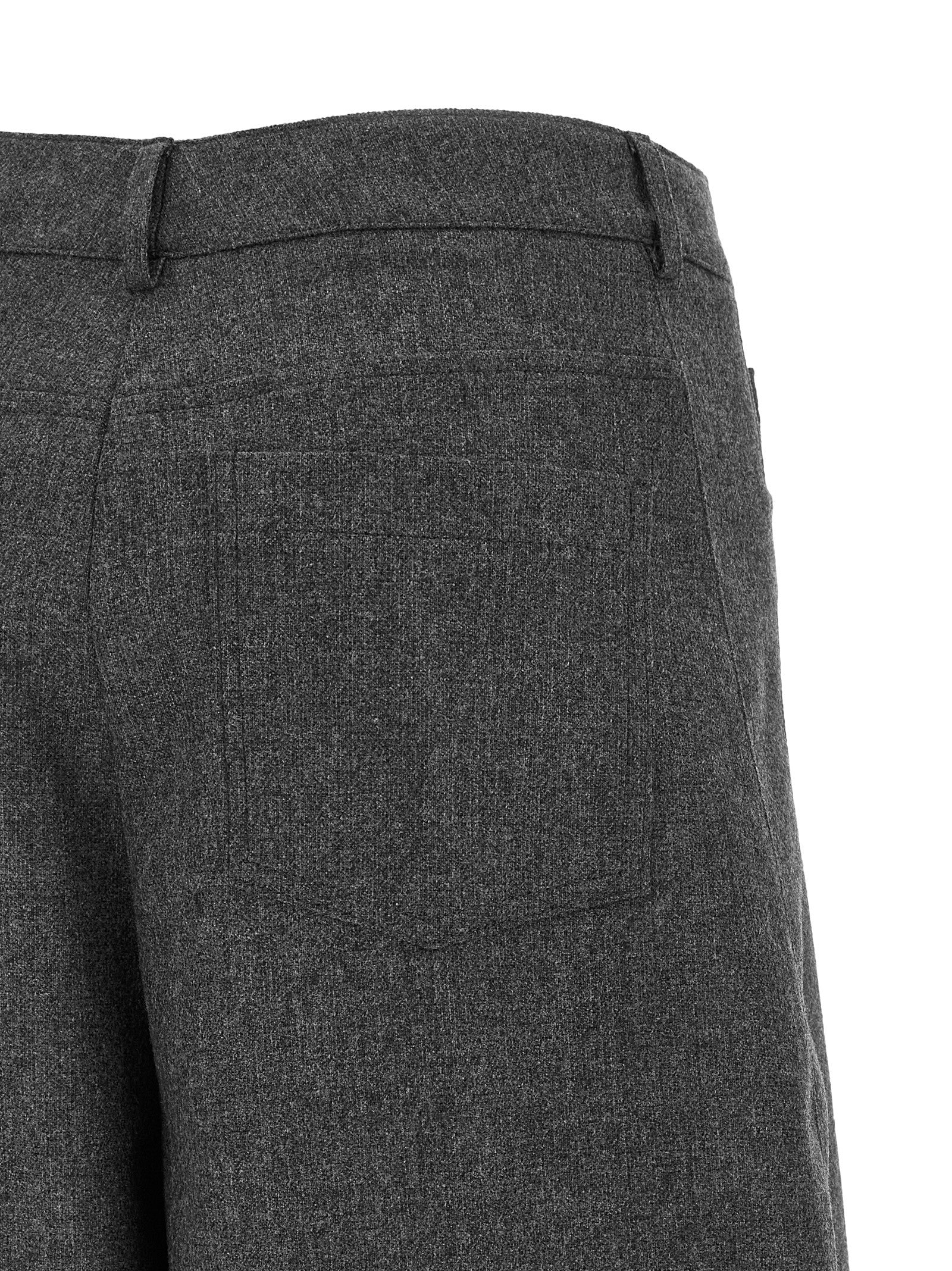 NUDE Graue Woll-Freizeithose