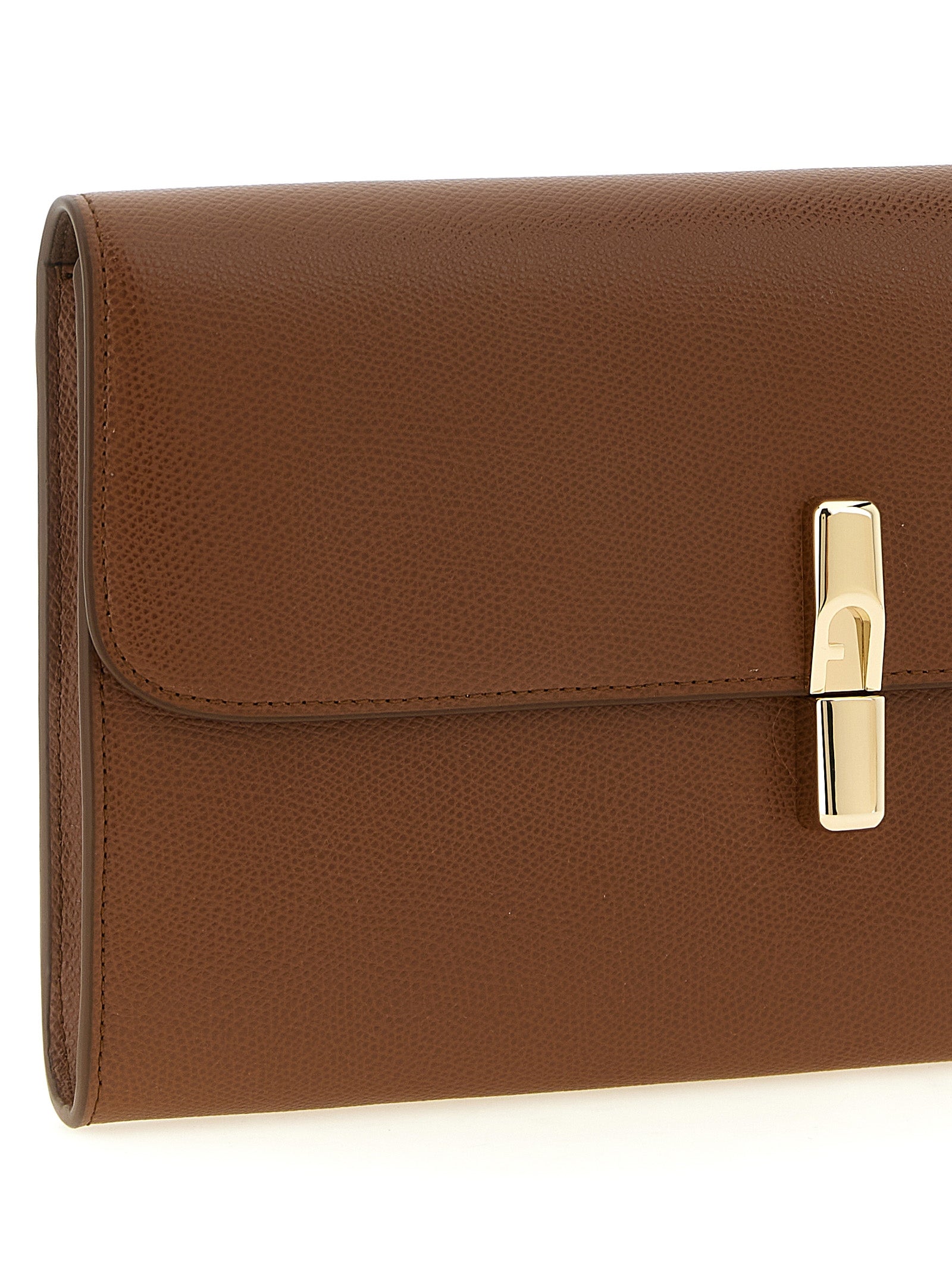 Furla Braune Kalbsleder-Clutch