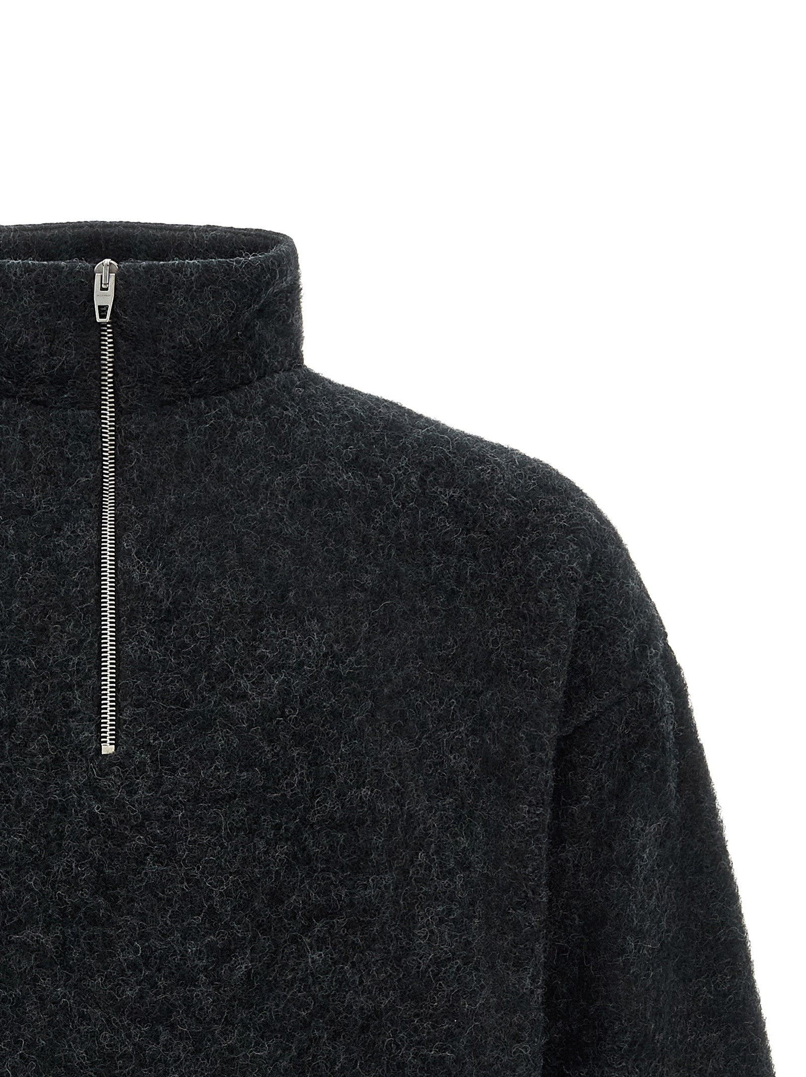 Jil Sander Grauer Wollpullover