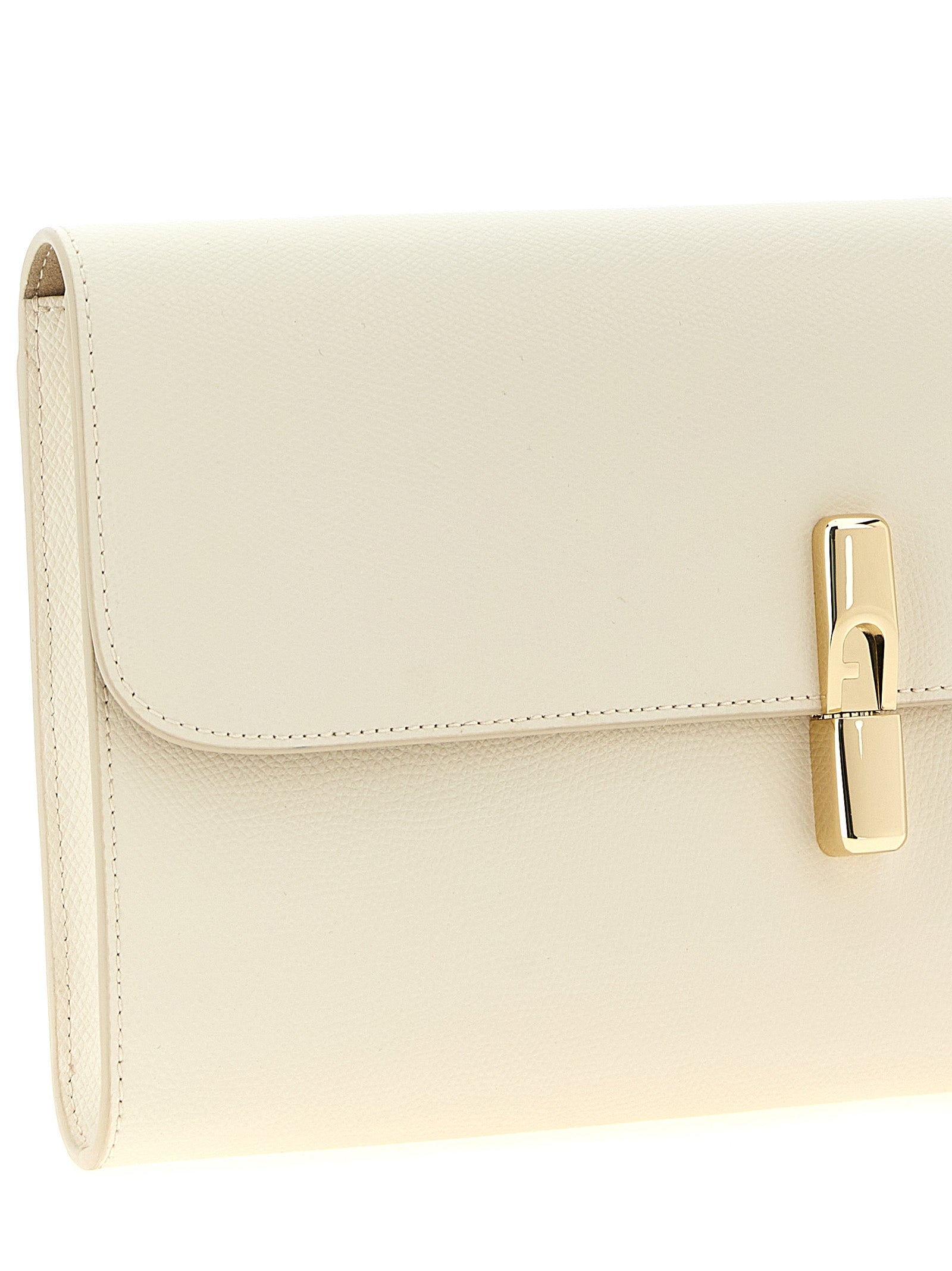 Furla Weiße Clutch aus Kalbsleder