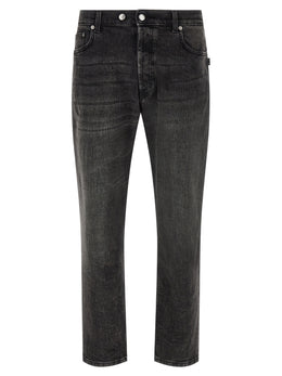 Department 5 Schwarze Cropped Jeans aus Baumwolle