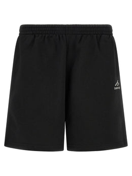 Balenciaga Schwarze Baumwoll-Bermudashorts