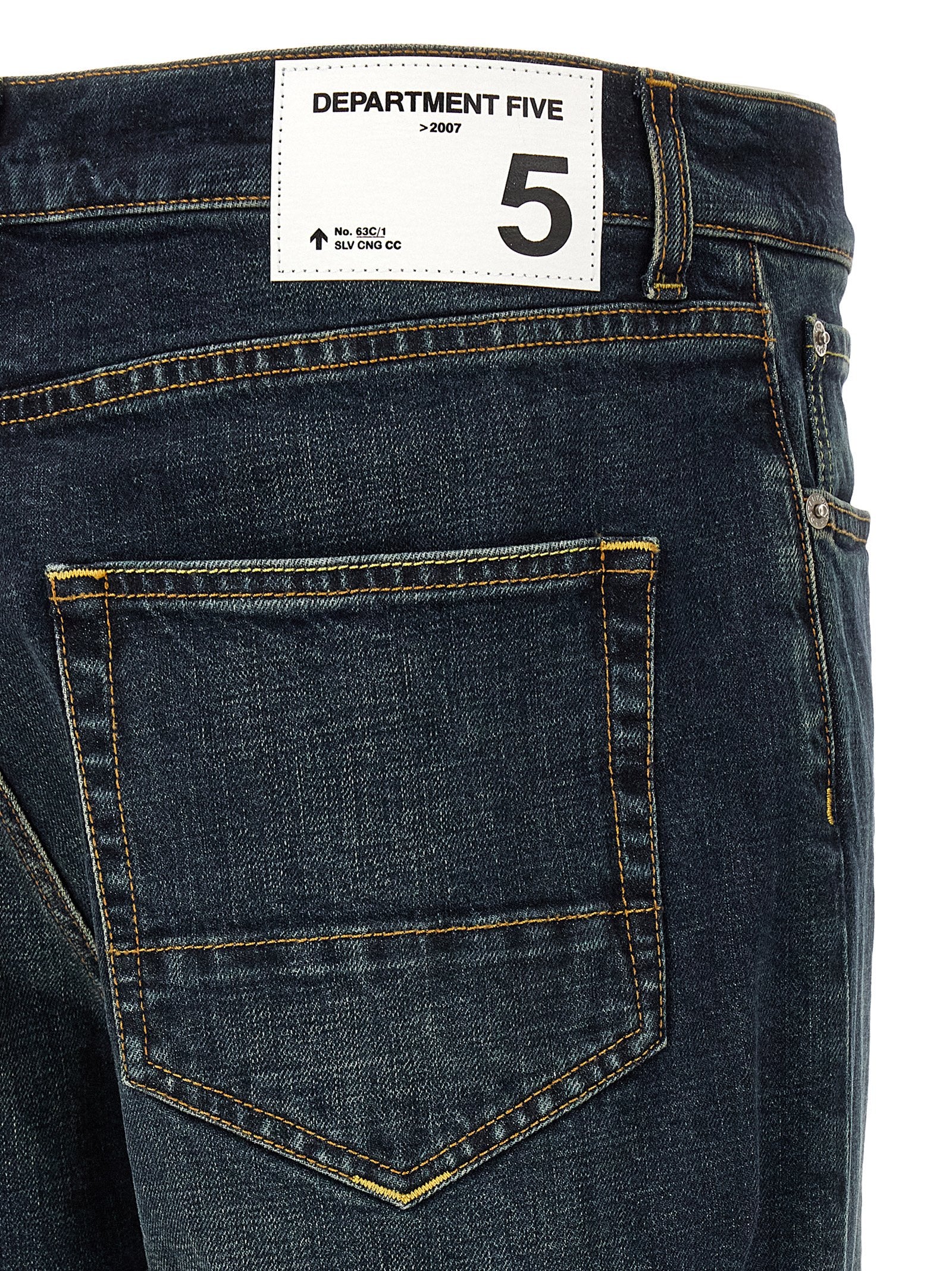 Department 5 Blaue Jeans aus Baumwolle im geraden Schnitt