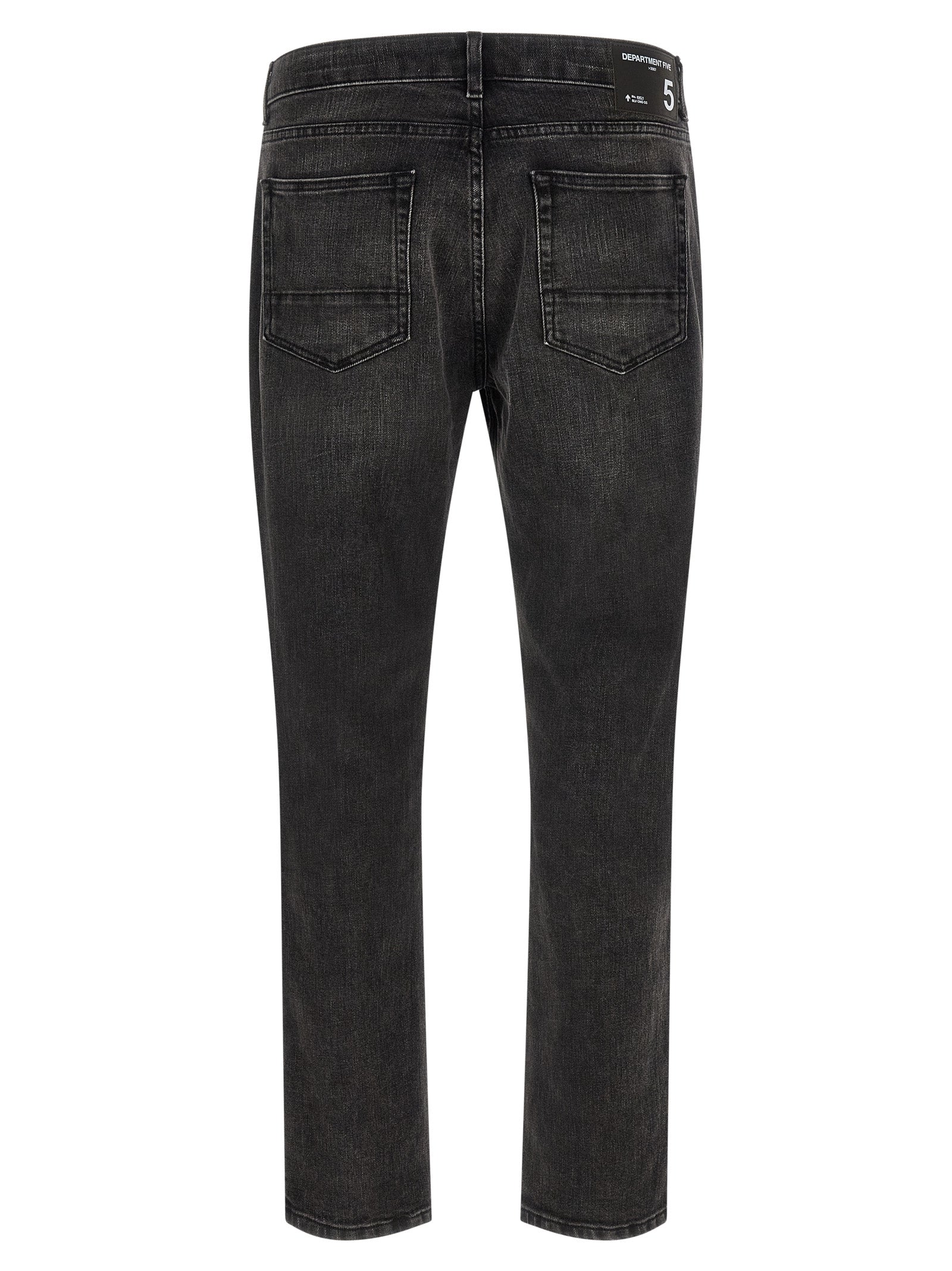 Department 5 Schwarze Baumwoll-Jeans mit geradem Bein
