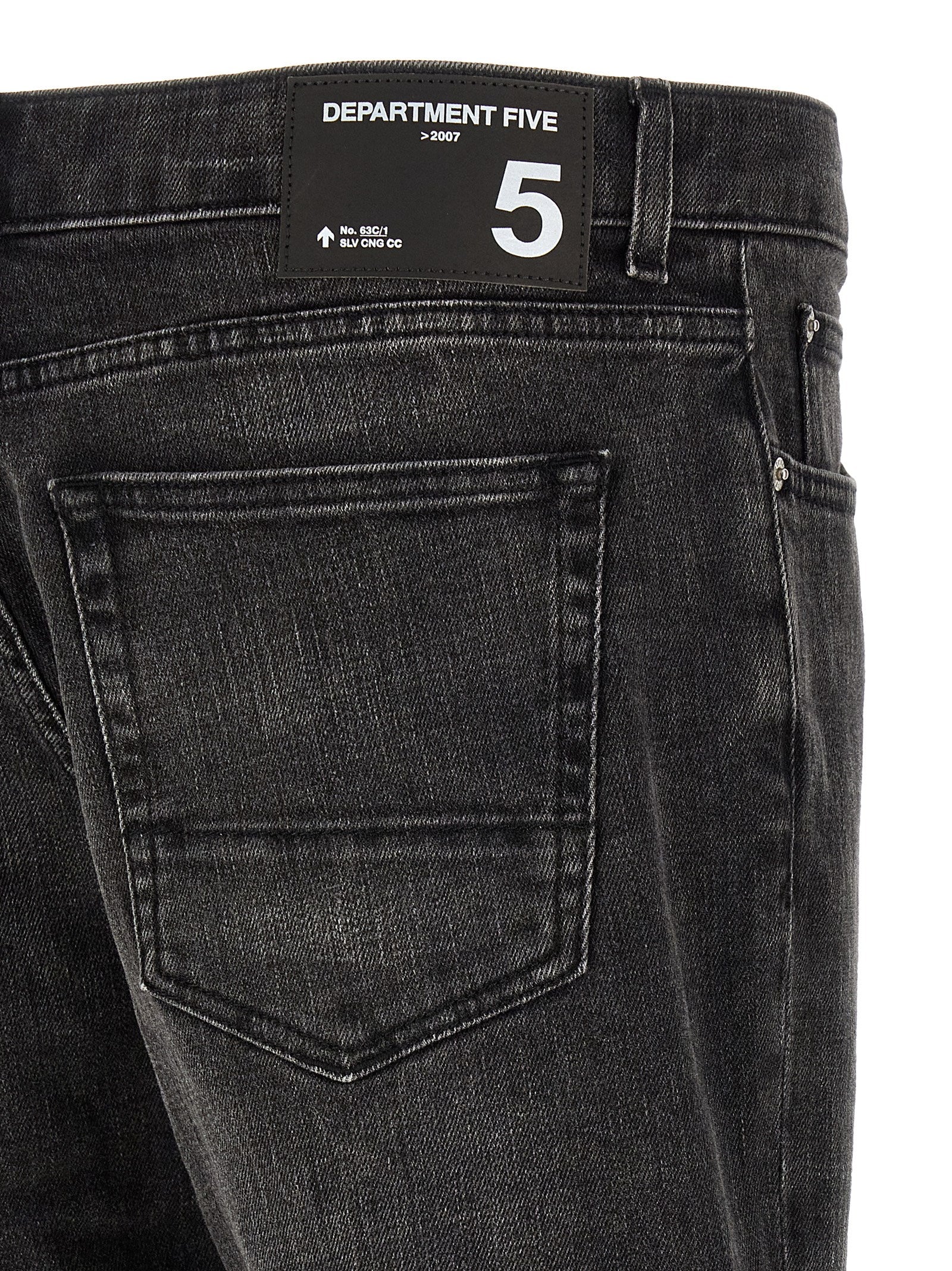 Department 5 Schwarze Baumwoll-Jeans mit geradem Bein