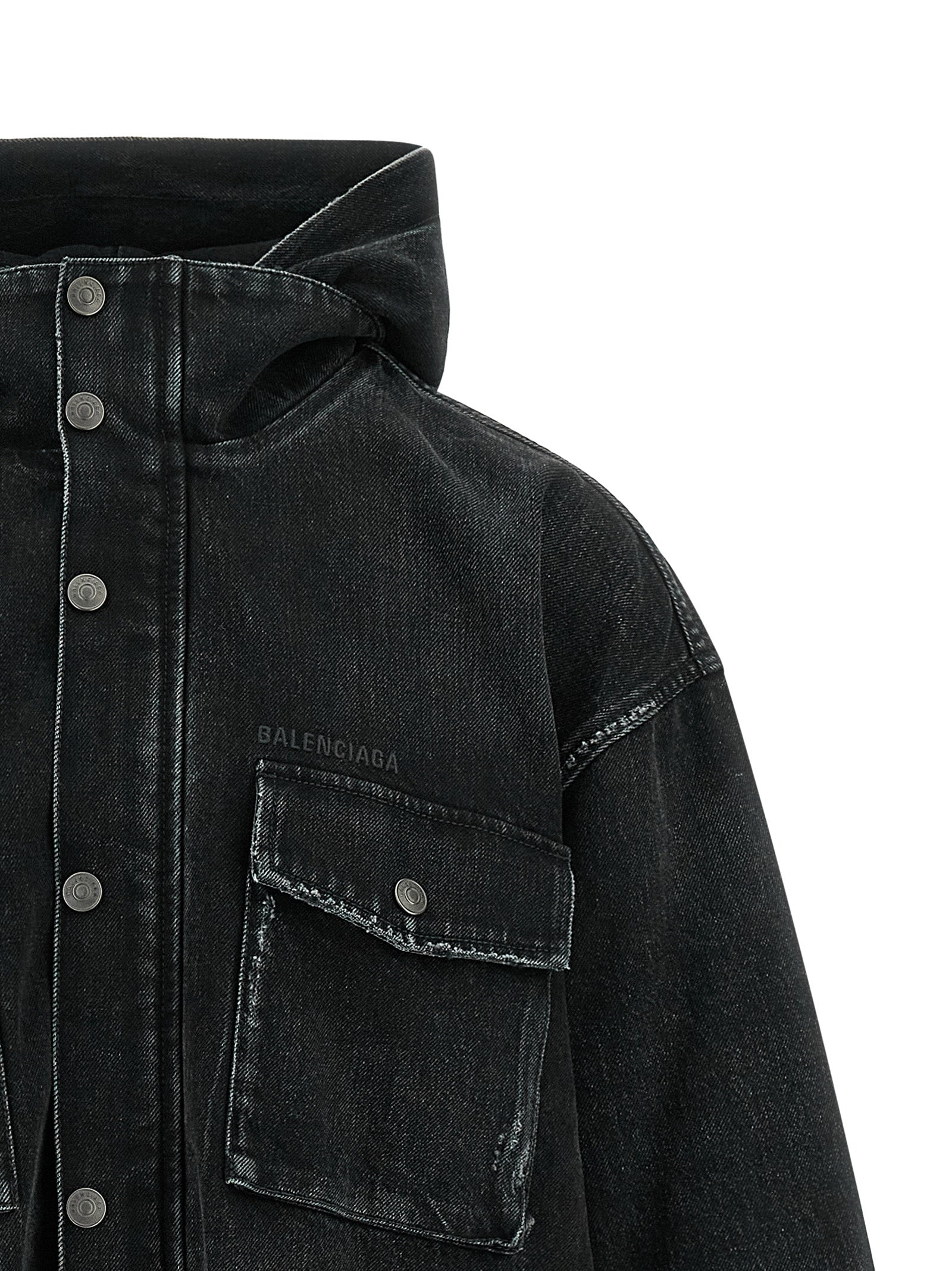Balenciaga Schwarze Baumwoll-Denimjacke