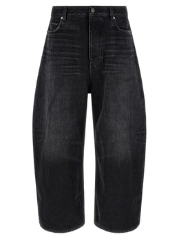 Balenciaga Schwarze Cropped Jeans aus Baumwolle