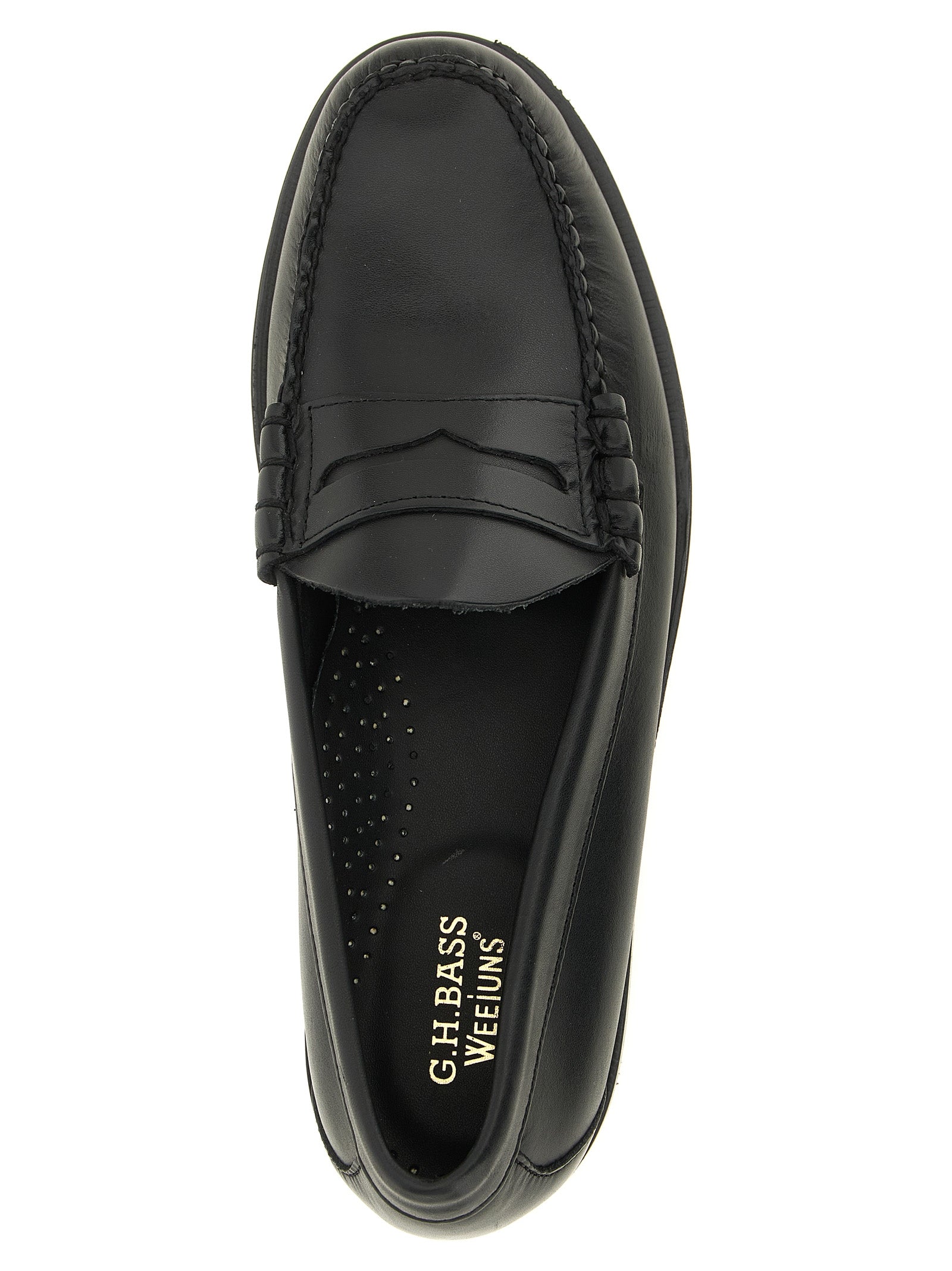 G.H. BASS Schwarze Loafer aus Rindsleder zum Hineinschlüpfen