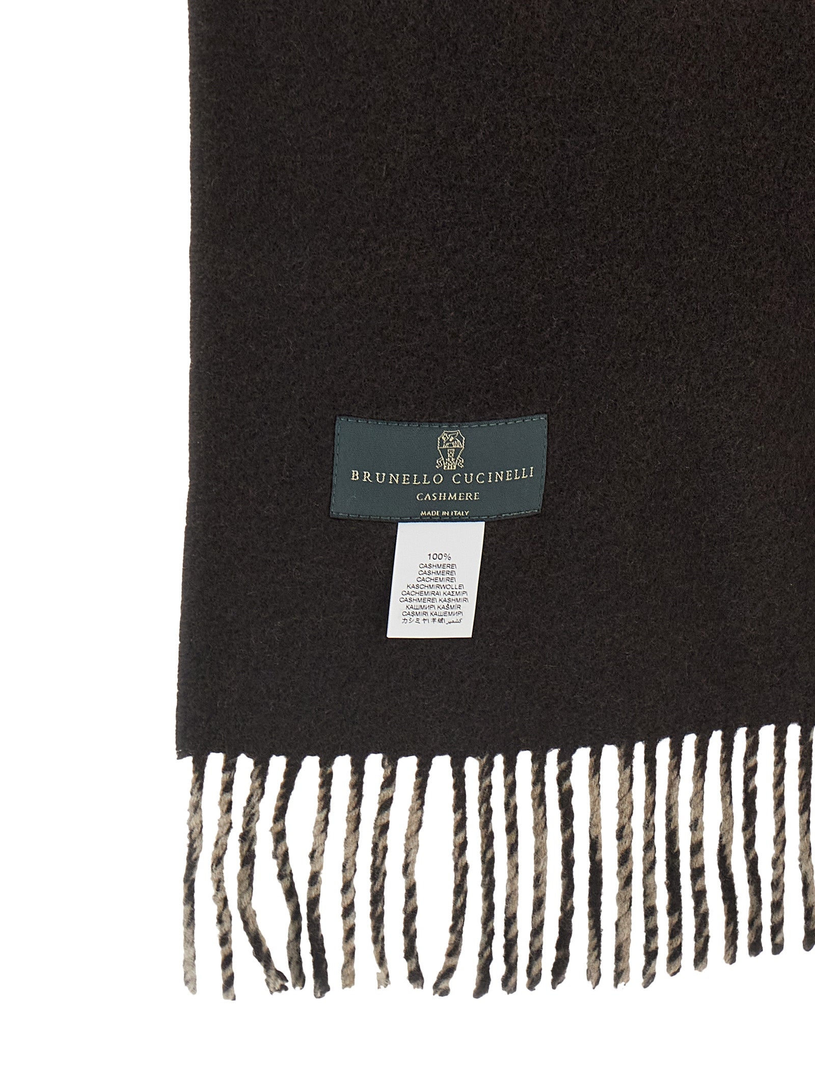 Brunello Cucinelli Brauner Kaschmirschal