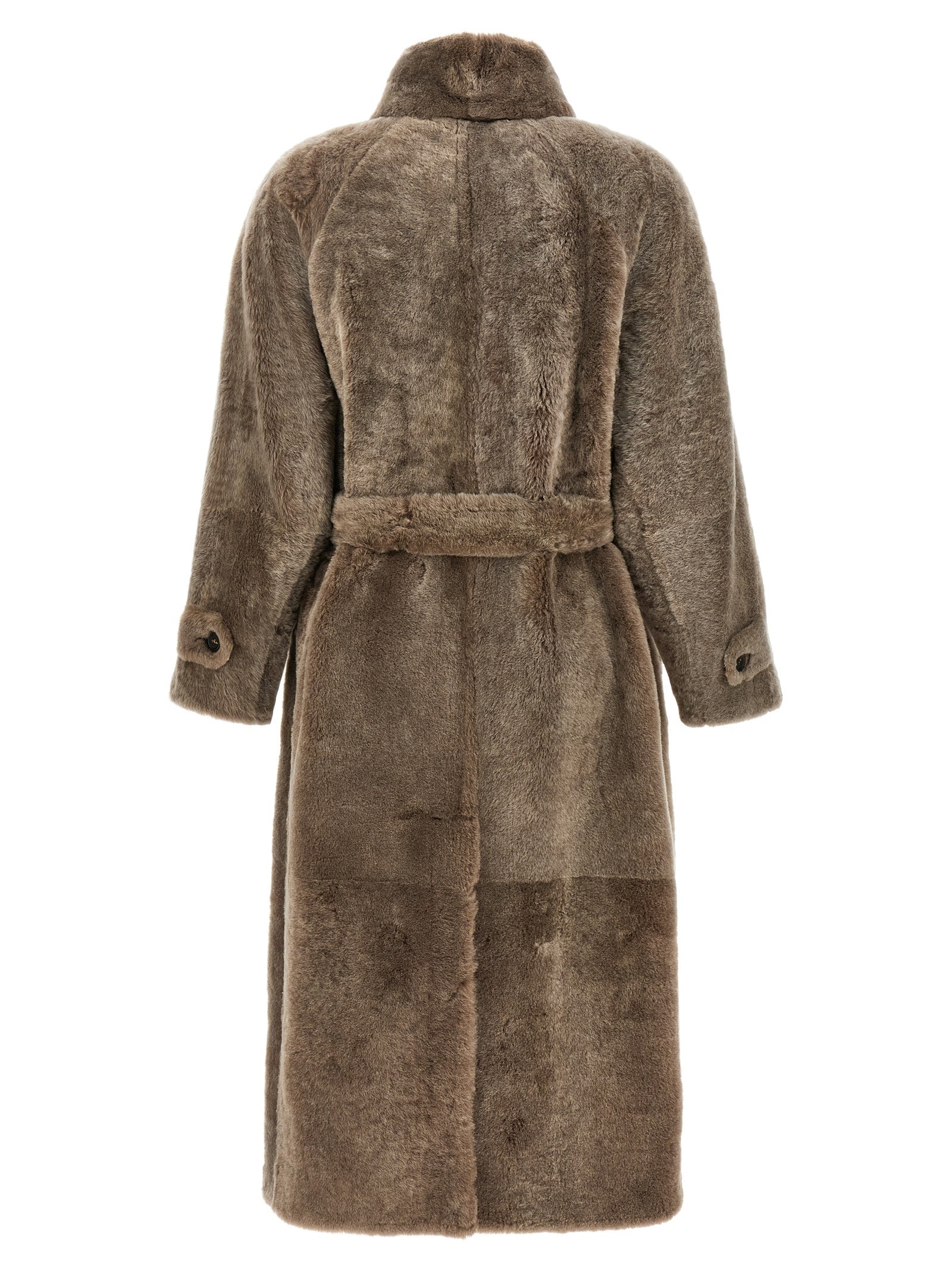 Brunello Cucinelli Brauner Lammleder-Mantel