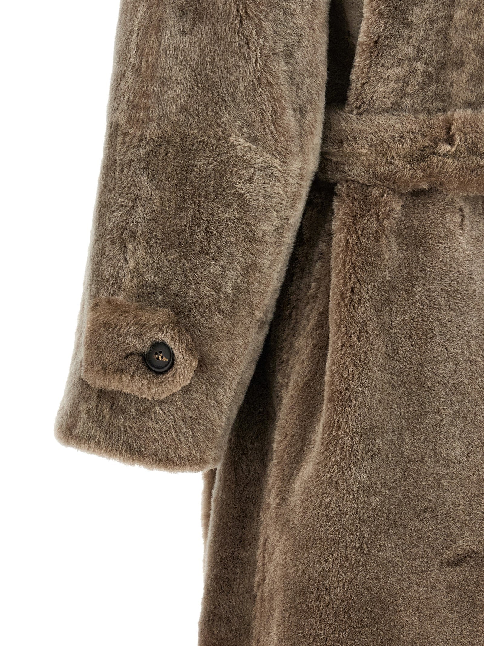 Brunello Cucinelli Brauner Lammleder-Mantel