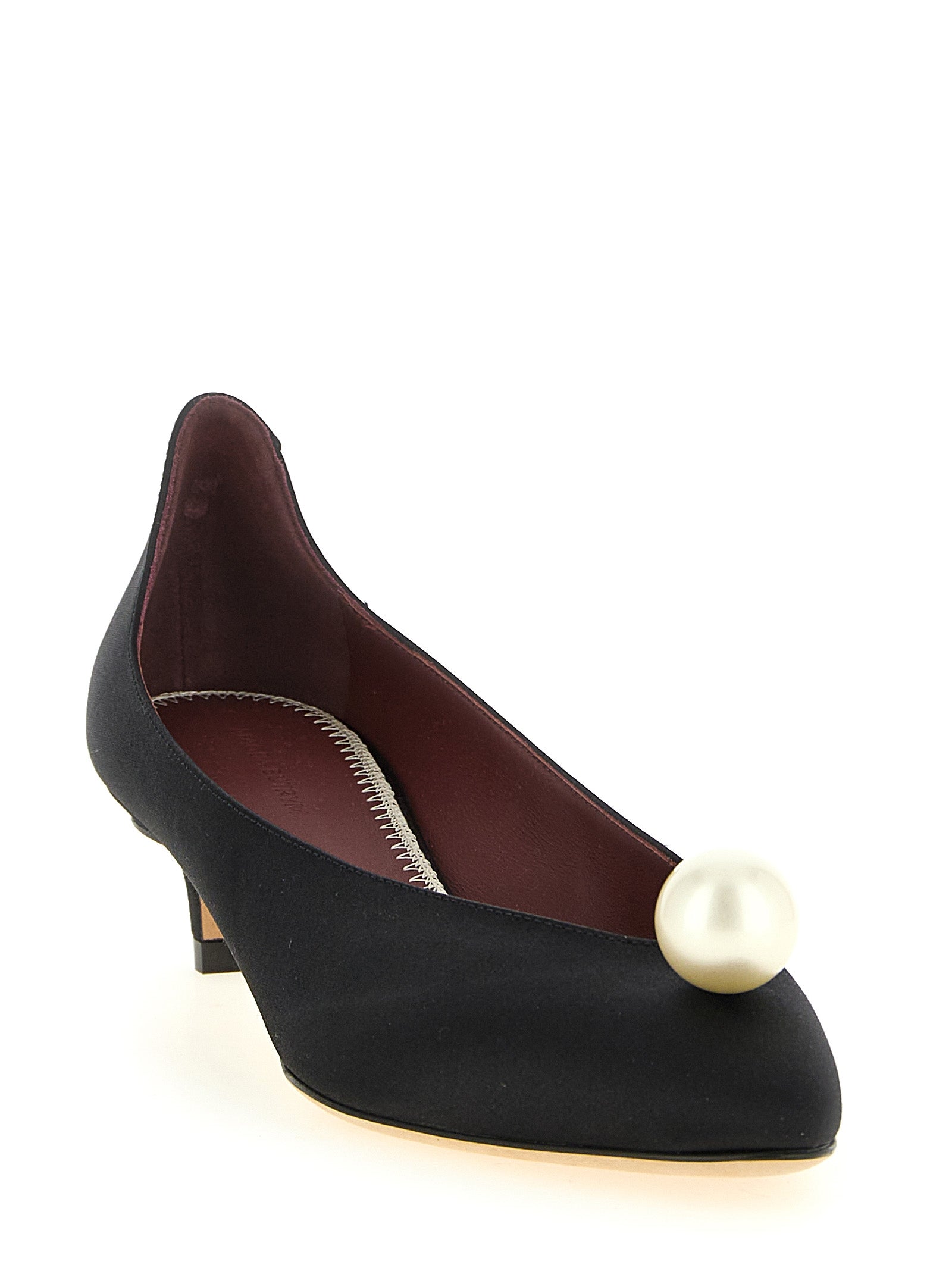 Magda Butrym Schwarze Pumps mit mittelhohem Absatz aus Viskose