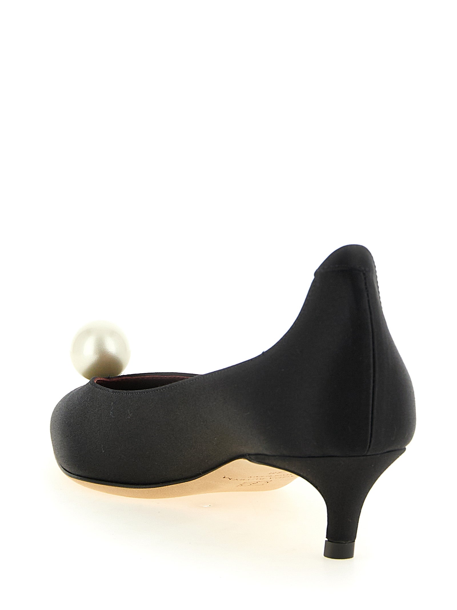 Magda Butrym Schwarze Pumps mit mittelhohem Absatz aus Viskose