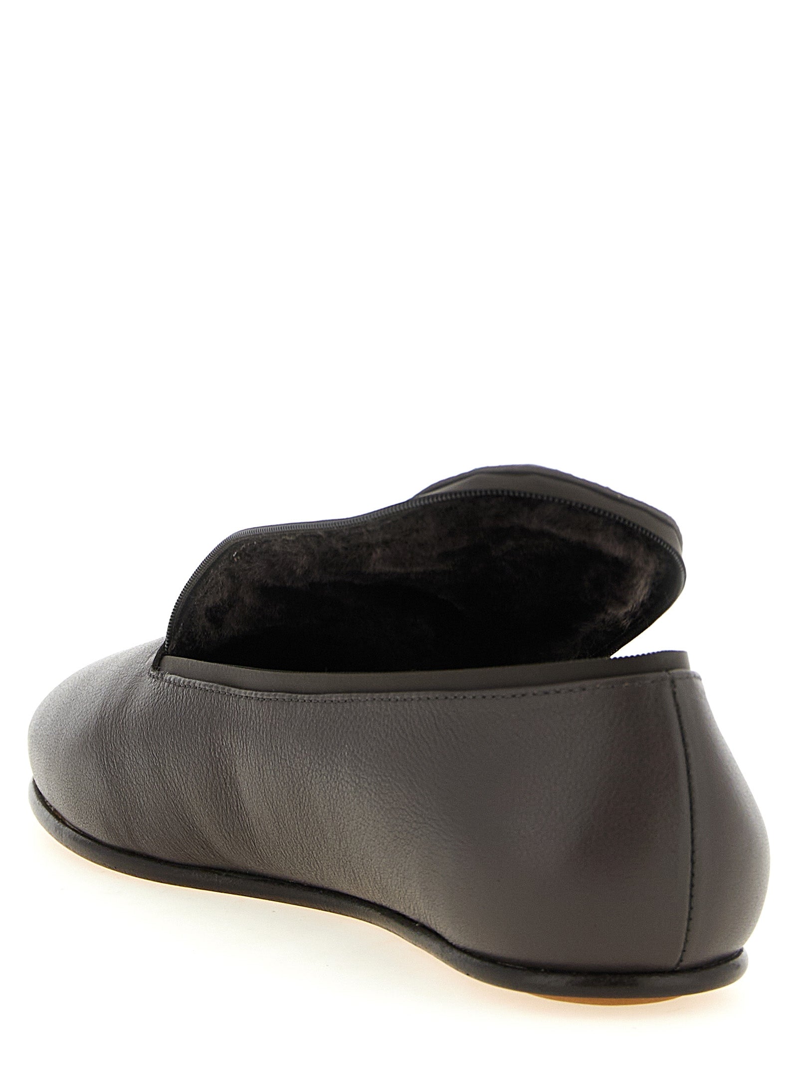 Kiko Kostadinov Schwarze Leder Loafer zum Hineinschlüpfen