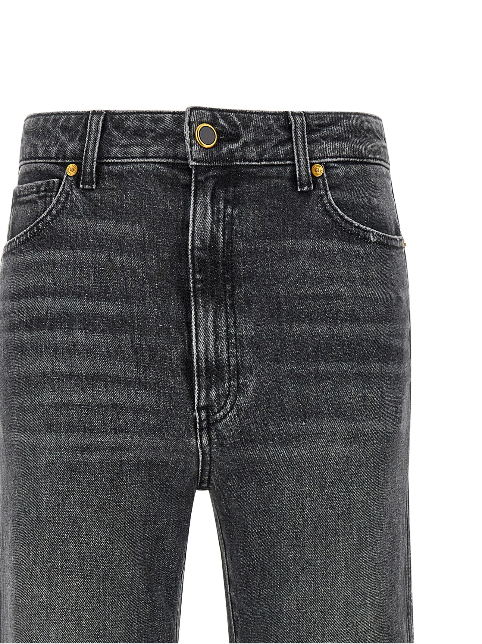 Khaite Graue Jeans aus Baumwolle im geraden Schnitt