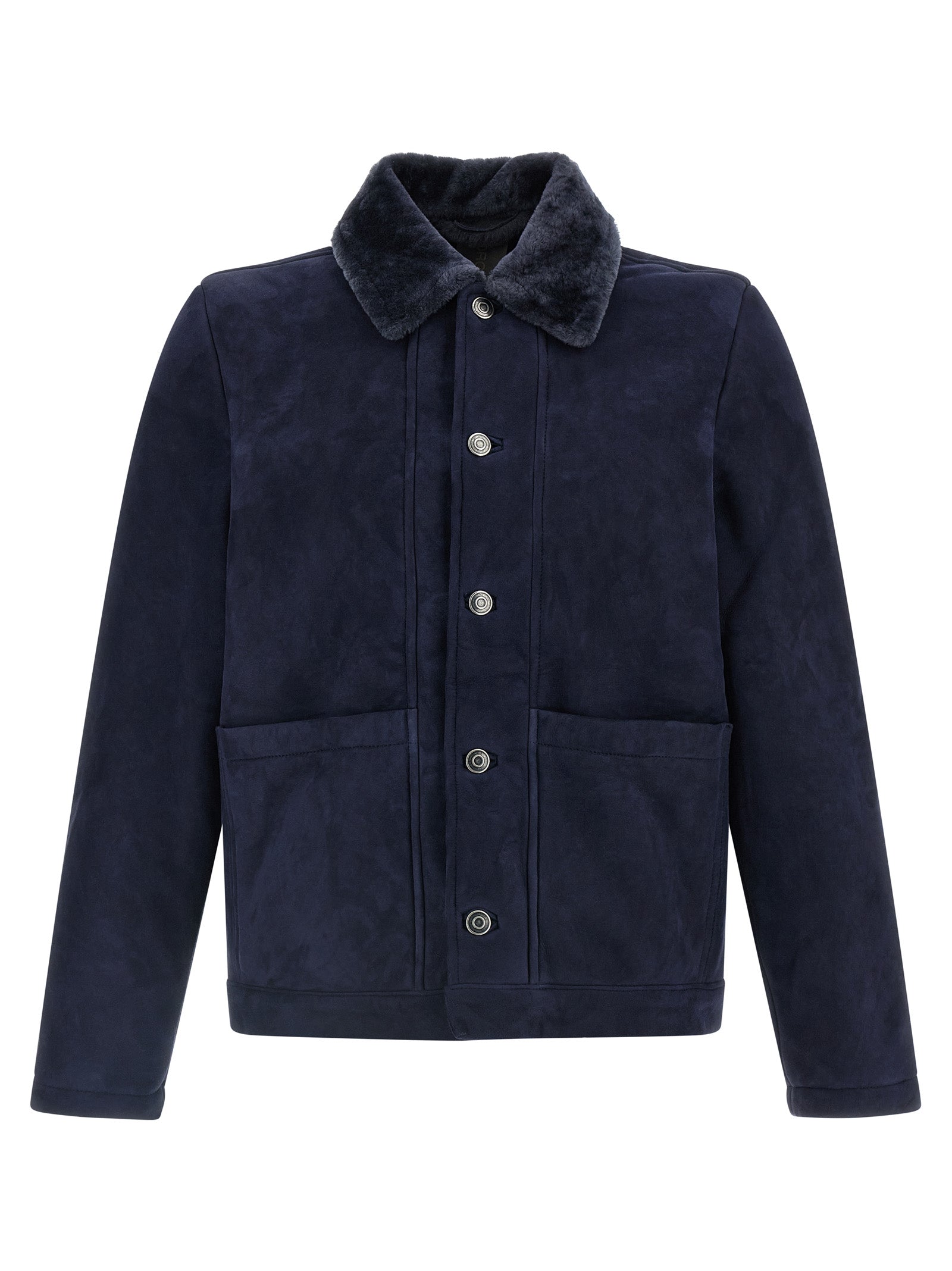 GIORGIO BRATO Blaue Lederjacke