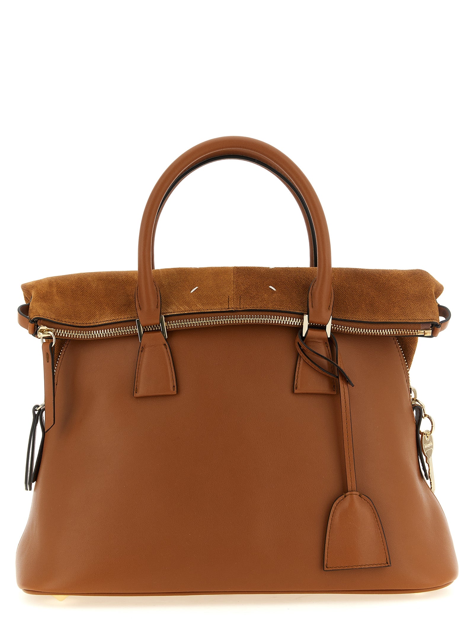 Maison Margiela Braunes Kalbsleder Damen Crossbody Tasche