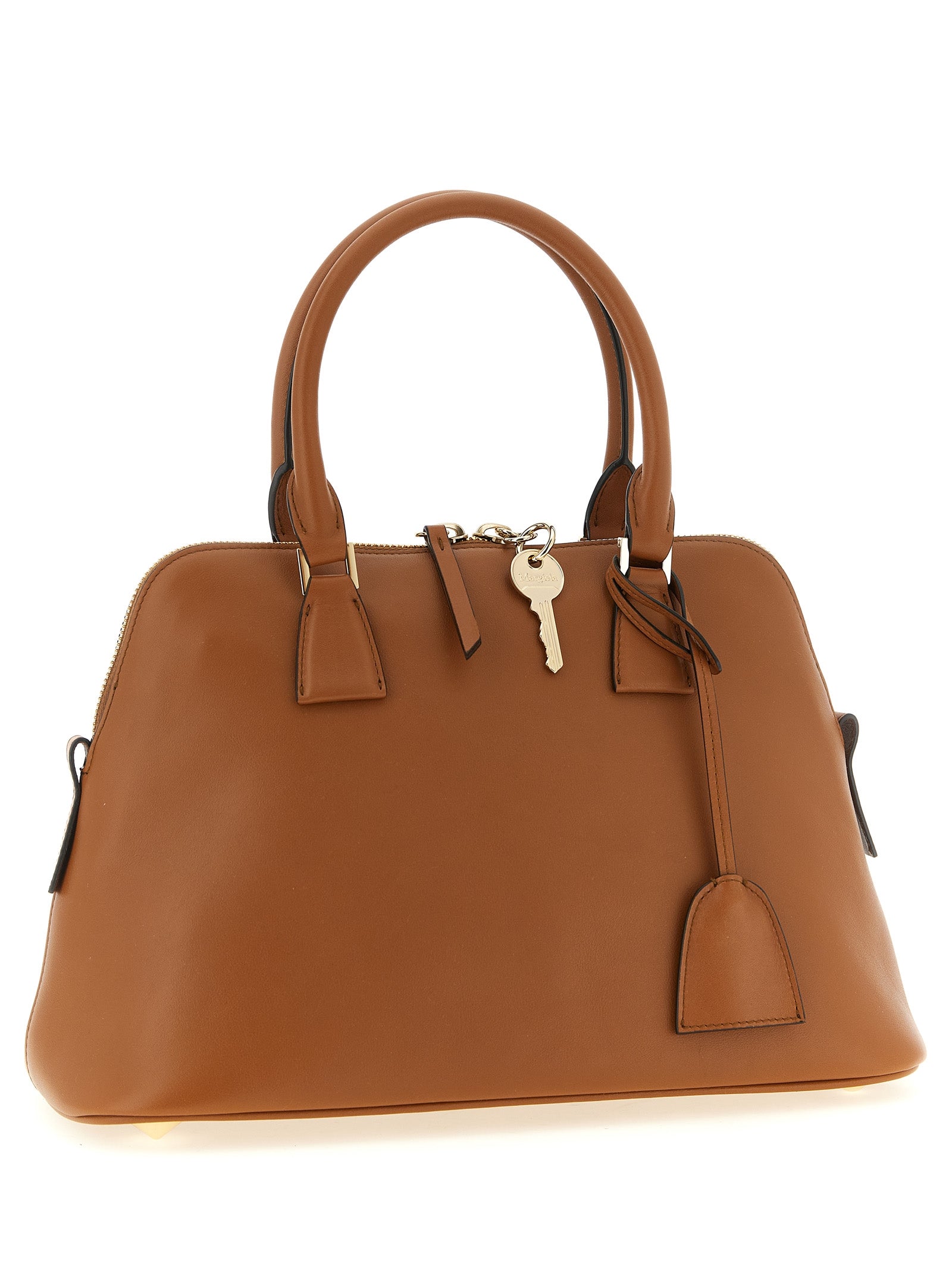 Maison Margiela Braunes Kalbsleder Damen Crossbody Tasche