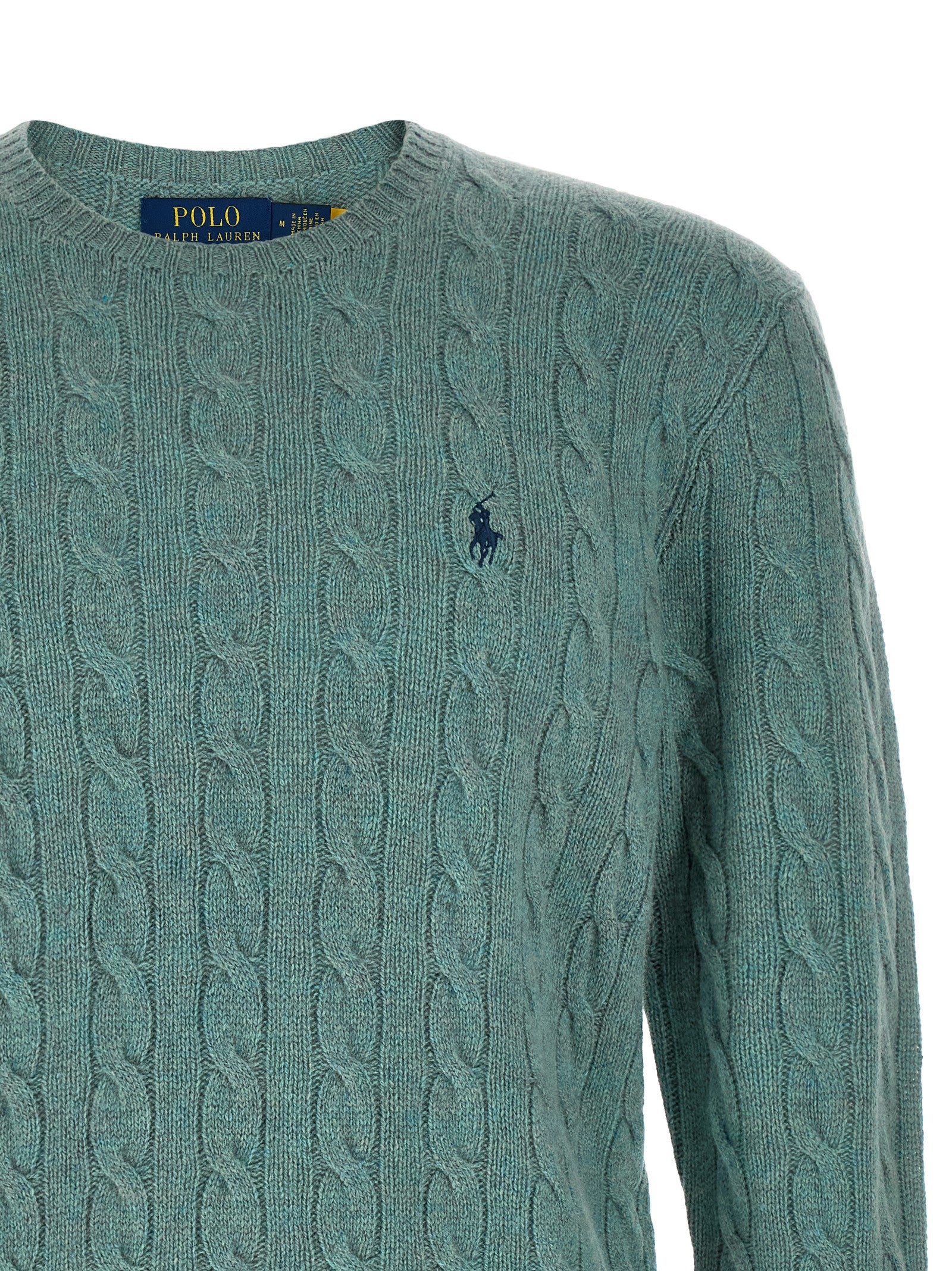 Polo Ralph Lauren Zweifarbige Wollstrickjacke