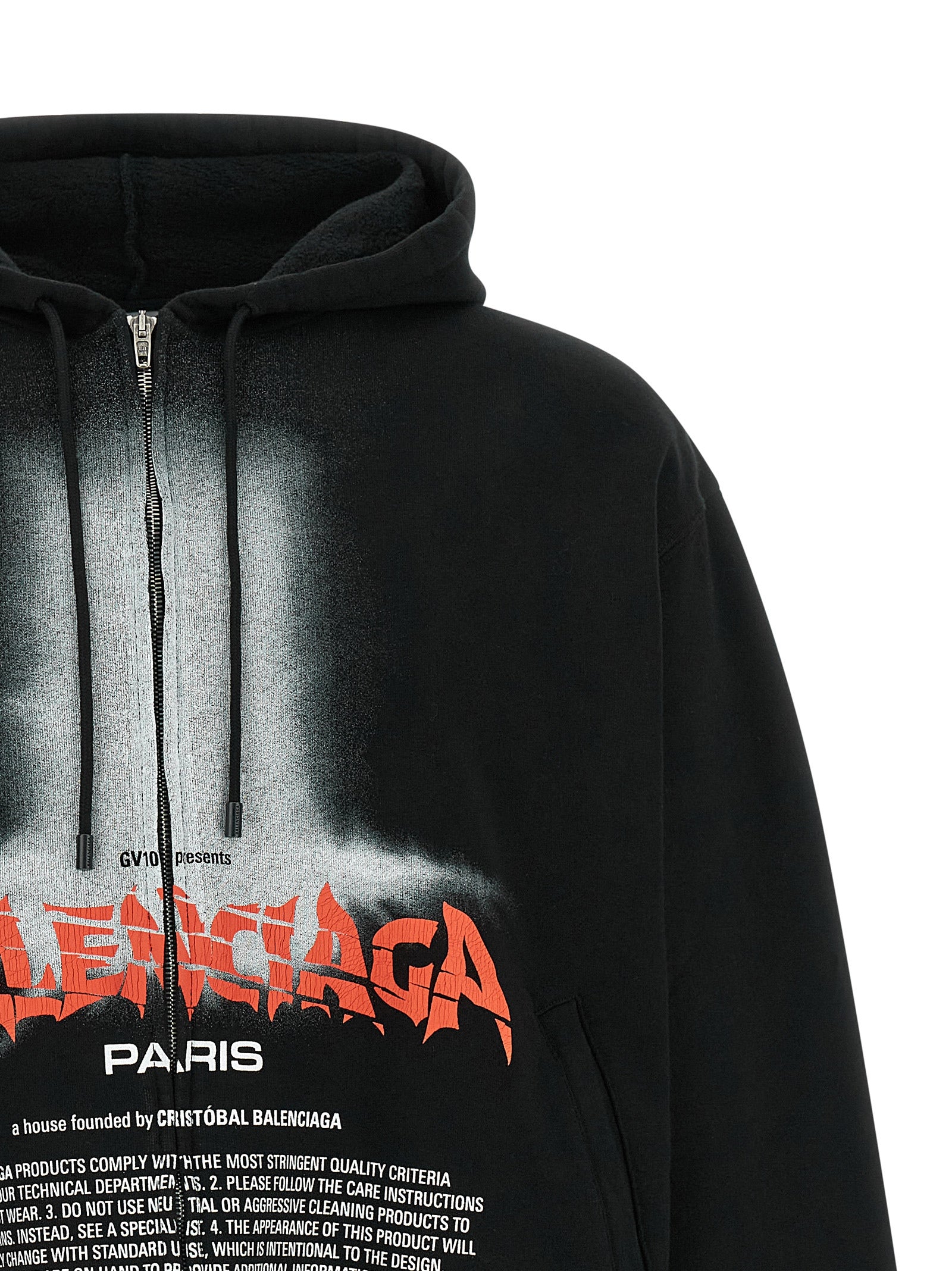 Balenciaga Schwarzer Baumwoll-Sweatshirt