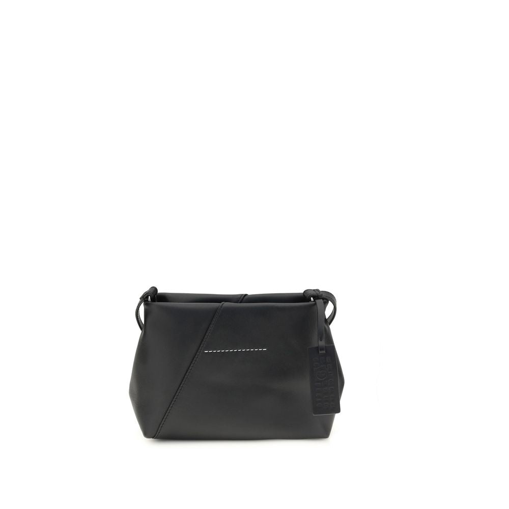 MM6 Schwarze Bos Taurus Kalbsleder Schultertasche