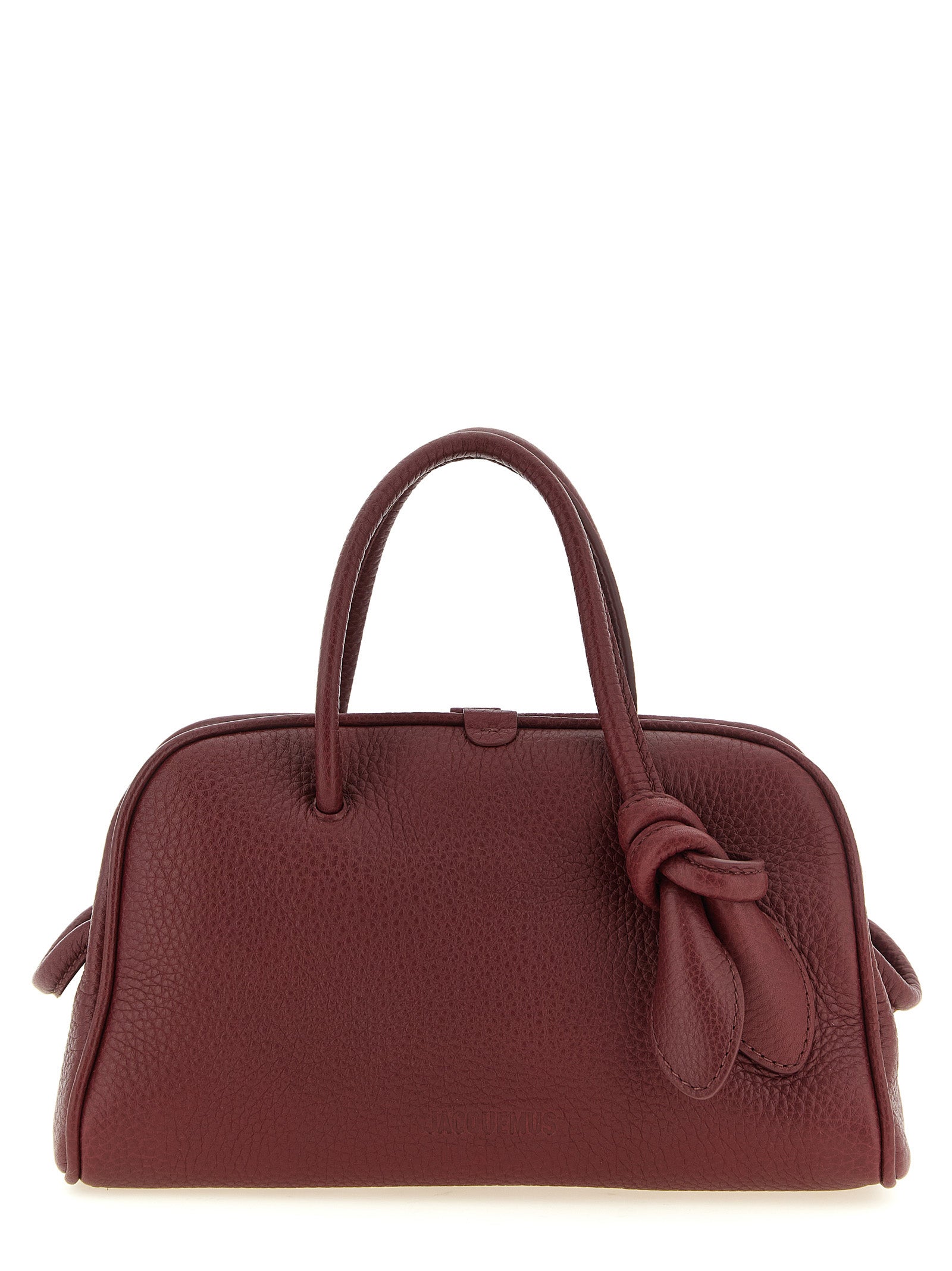 Jacquemus Handtasche aus bordeauxrotem Kalbsleder