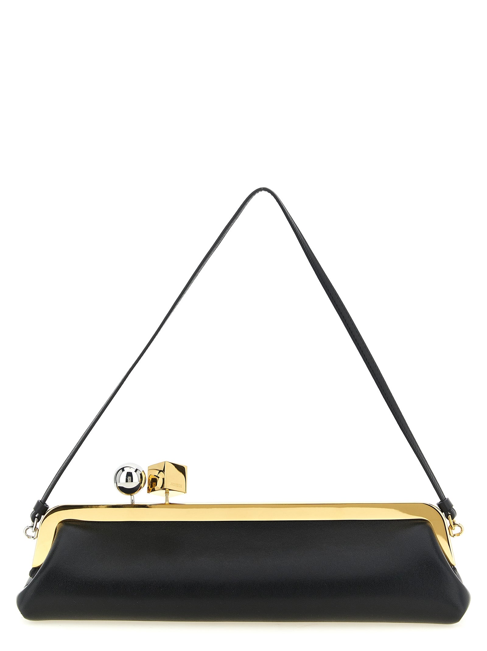 Jacquemus Schwarze Lammleder-Clutch