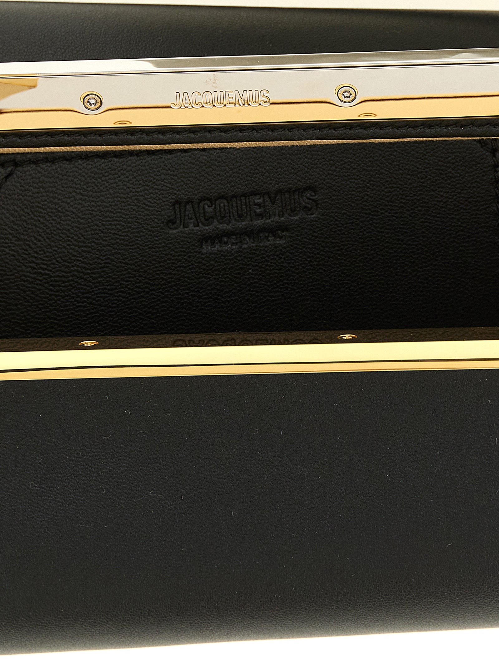 Jacquemus Schwarze Lammleder-Clutch