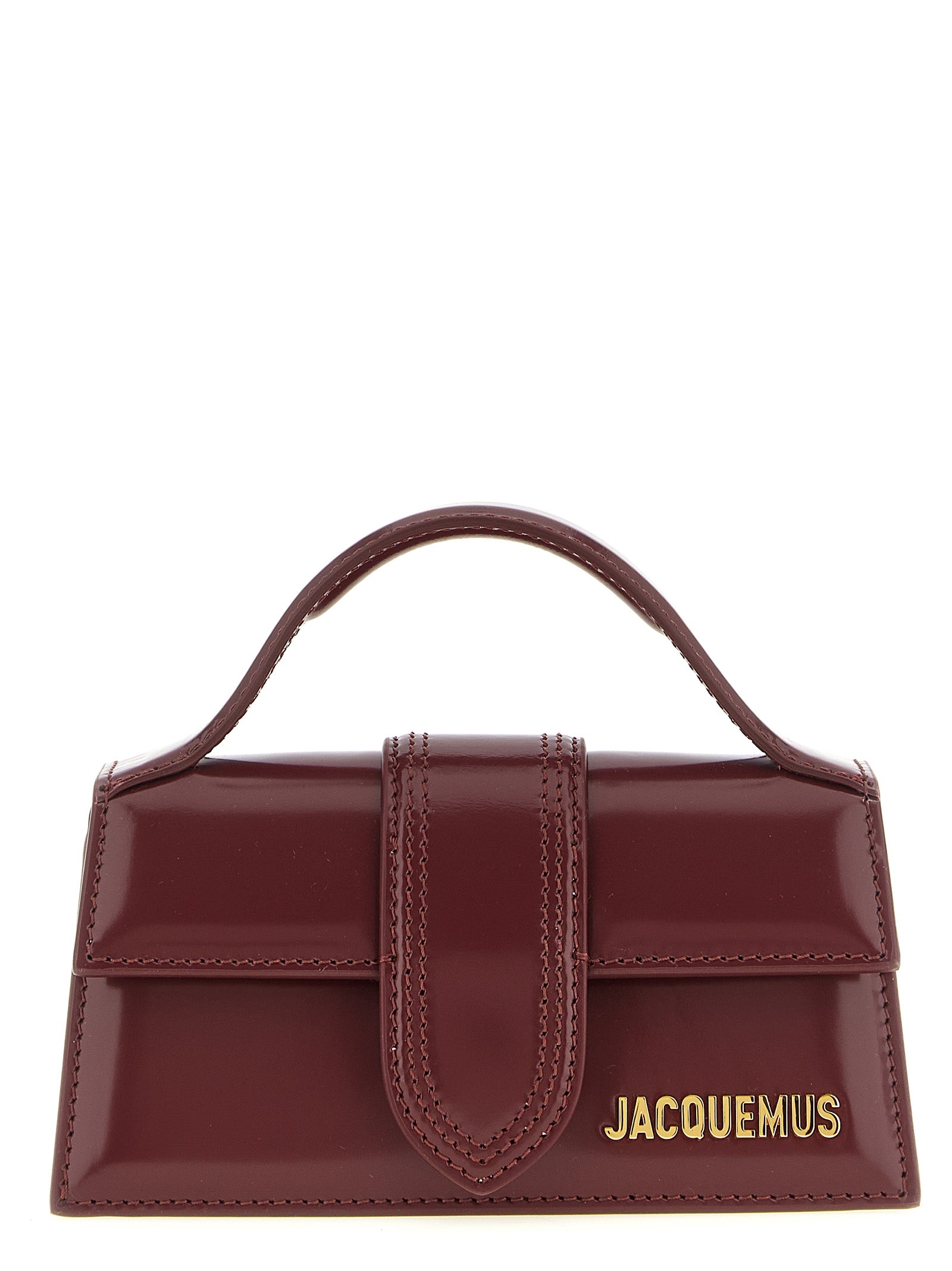 Jacquemus Handtasche aus bordeauxrotem Kalbsleder