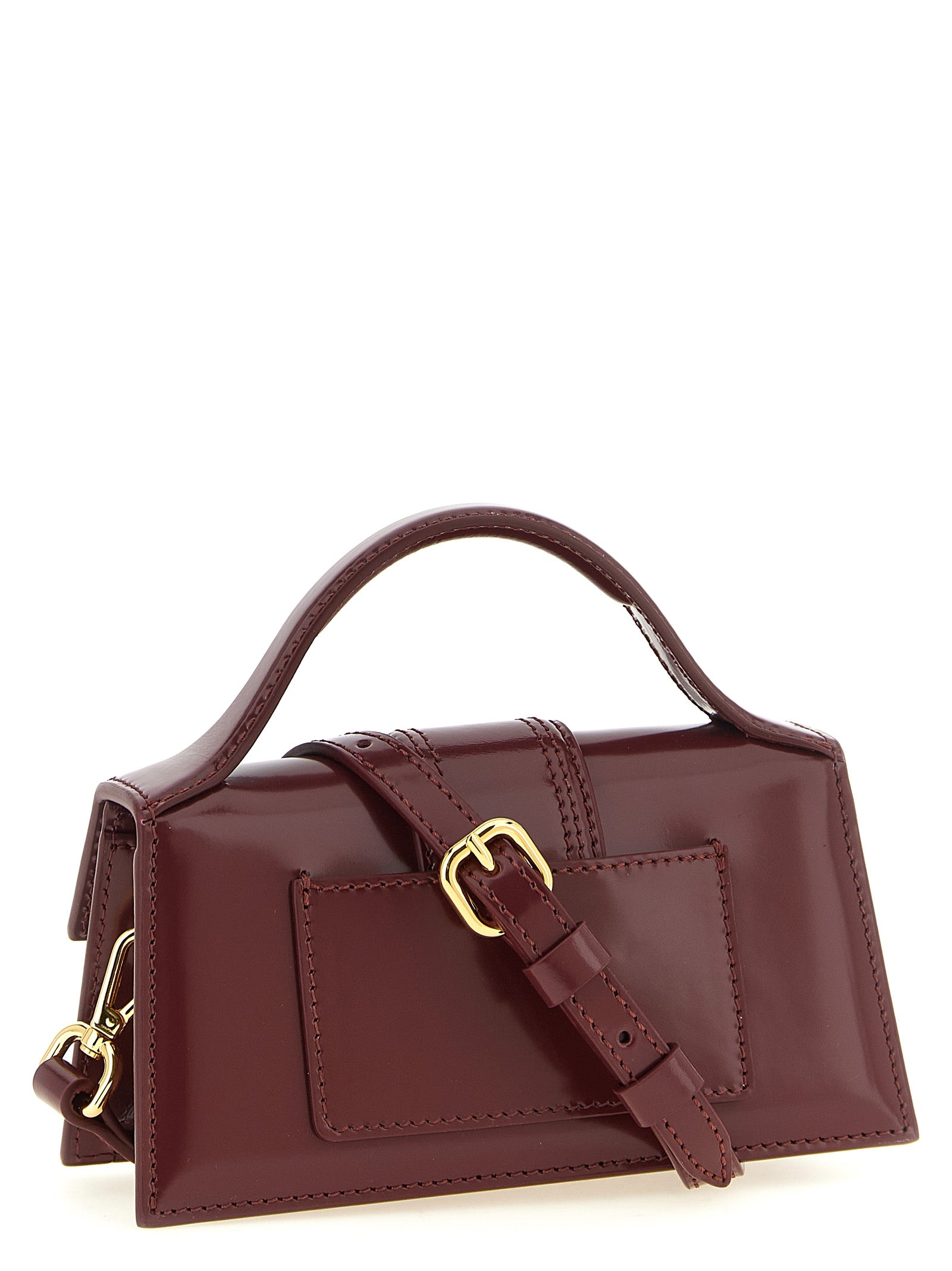 Jacquemus Handtasche aus bordeauxrotem Kalbsleder