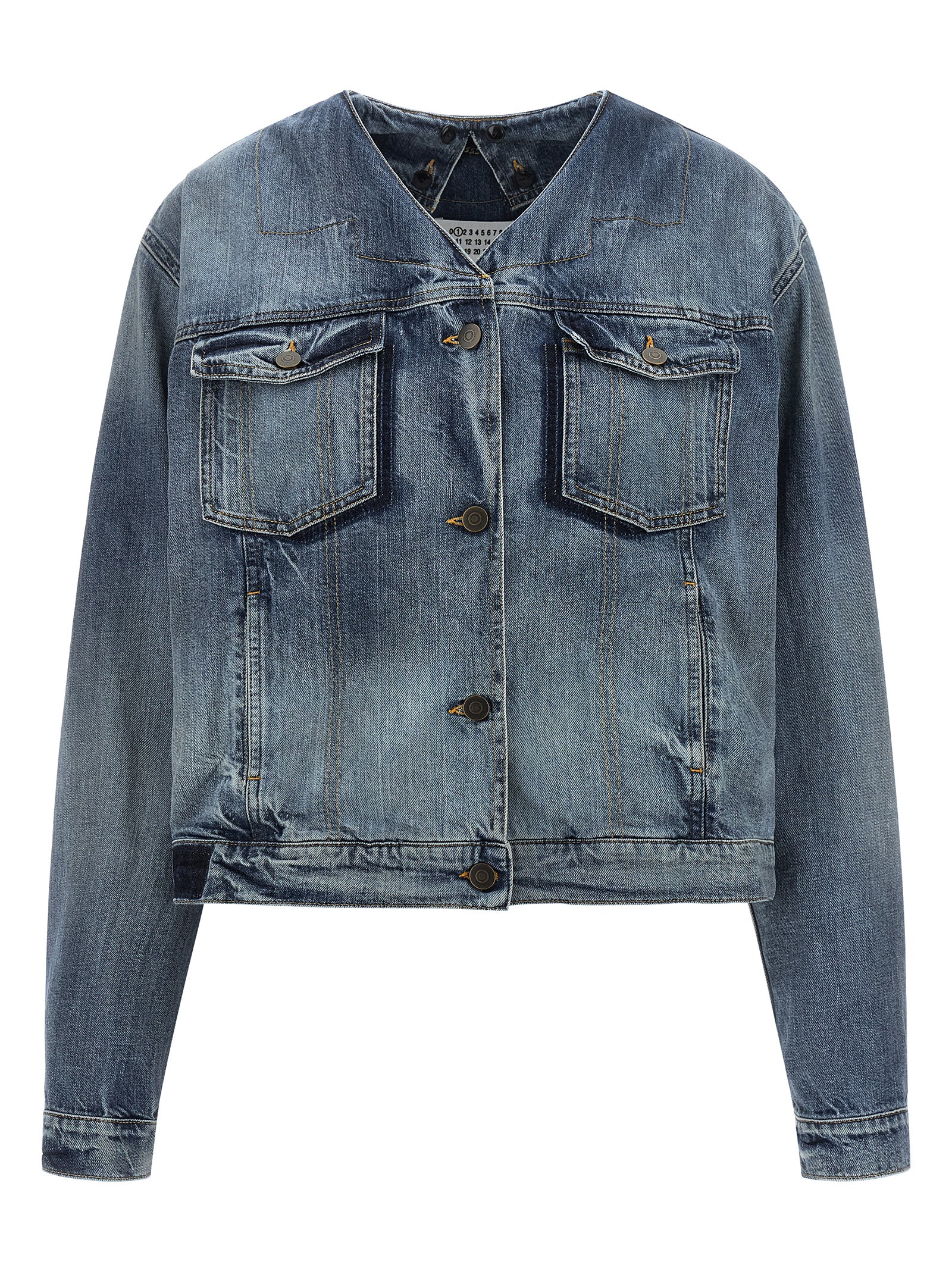 Maison Margiela Blaue Jeansjacke aus Baumwolle