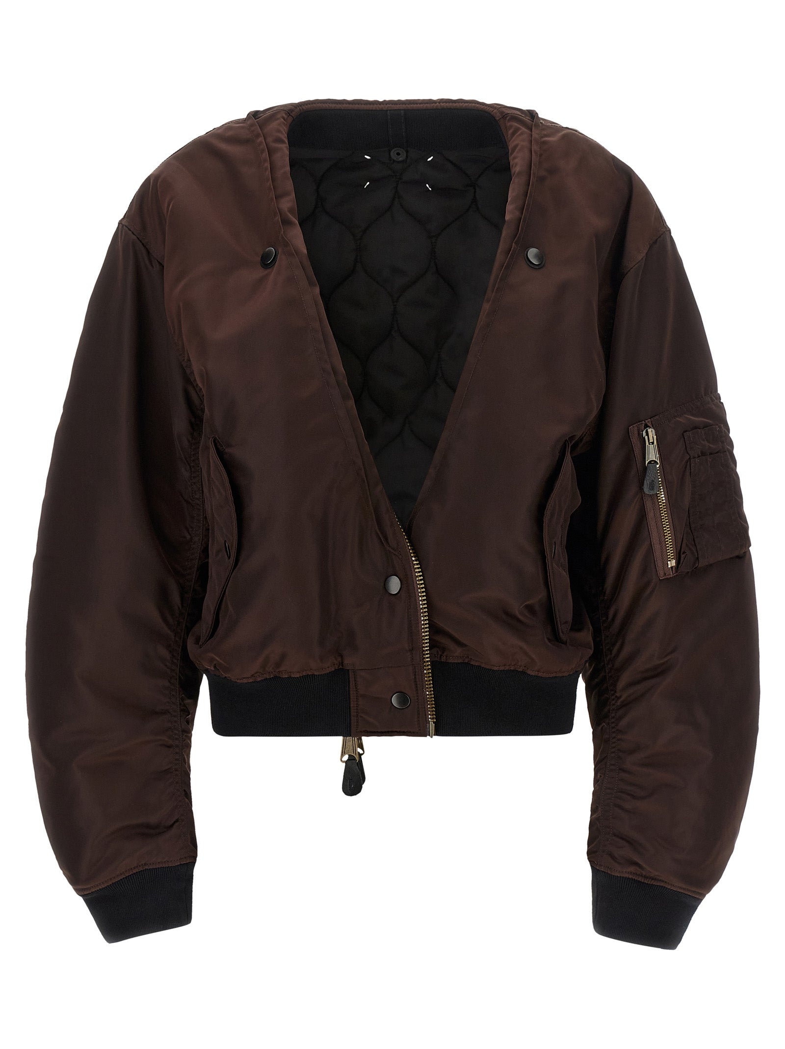 Maison Margiela Brauner Bomber aus Polyamid